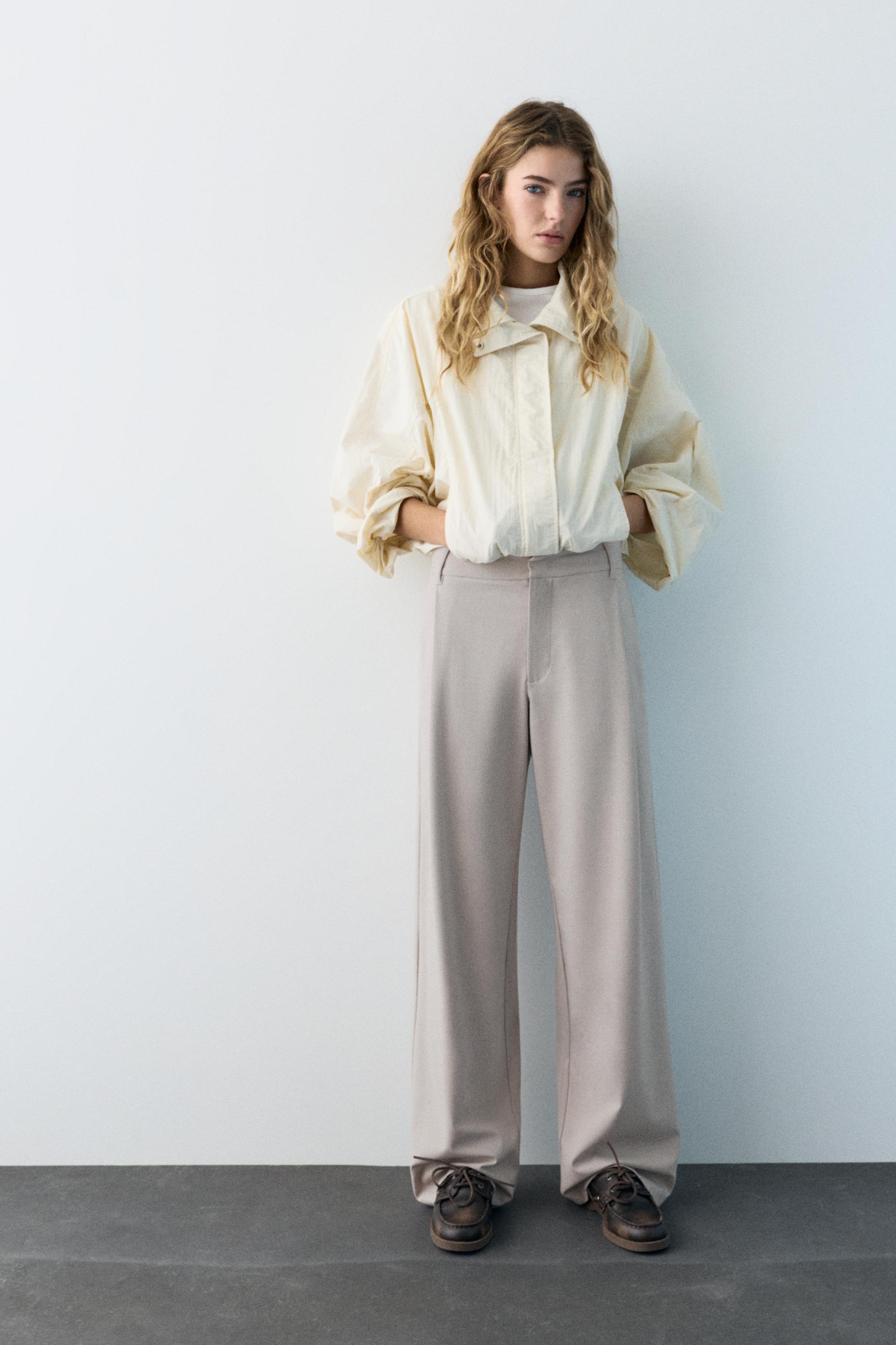 Darted smart trousers — Ecru