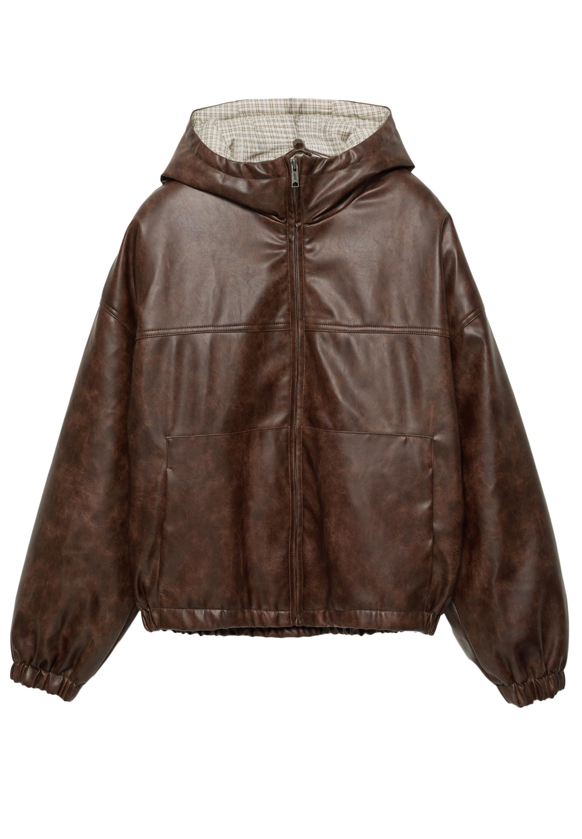 Eskitme suni deri ceket - Görsel 5