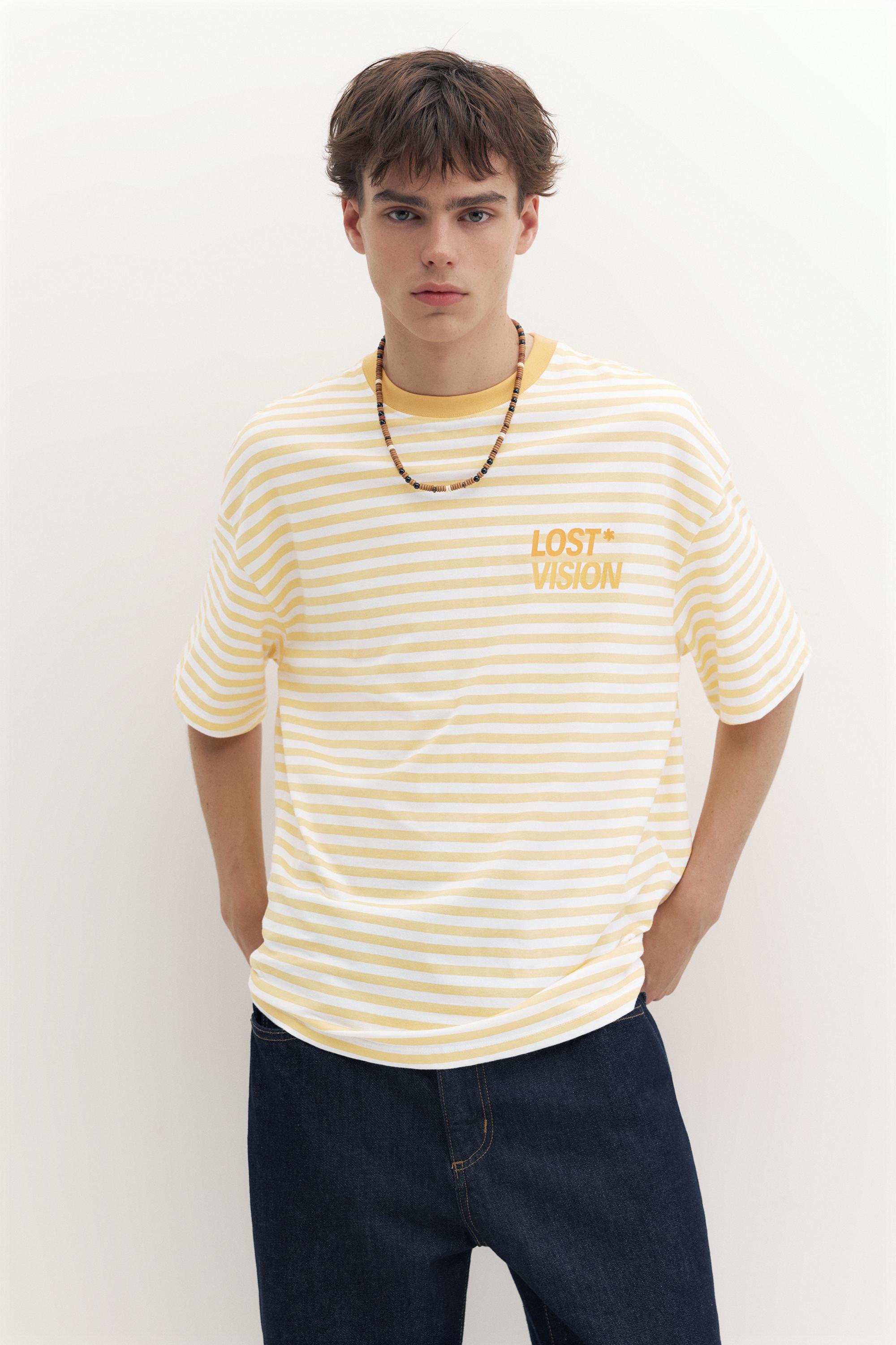 T-Shirt Stwd Boxy A Righe
