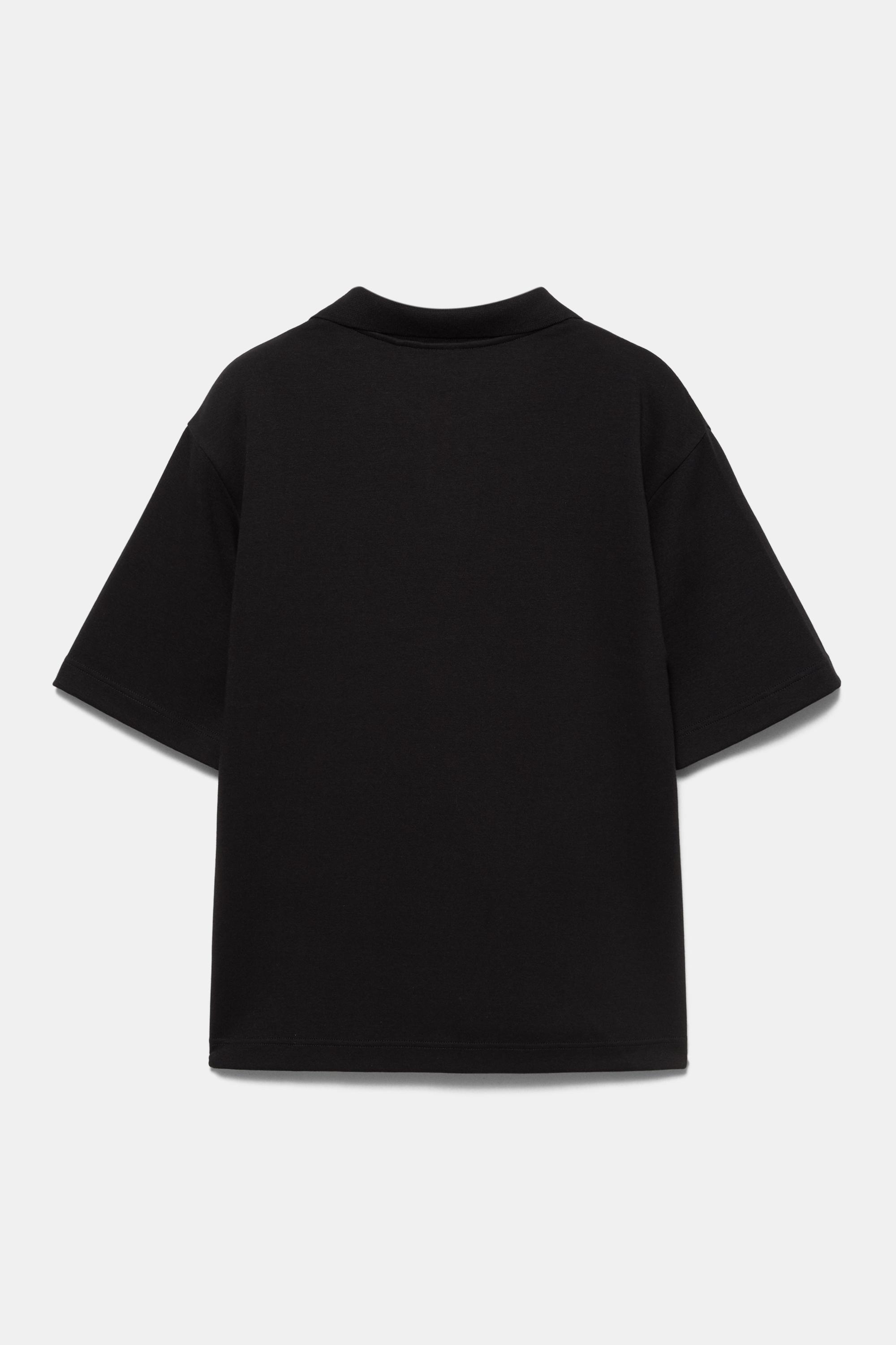 Short sleeve interlock polo shirt — Black