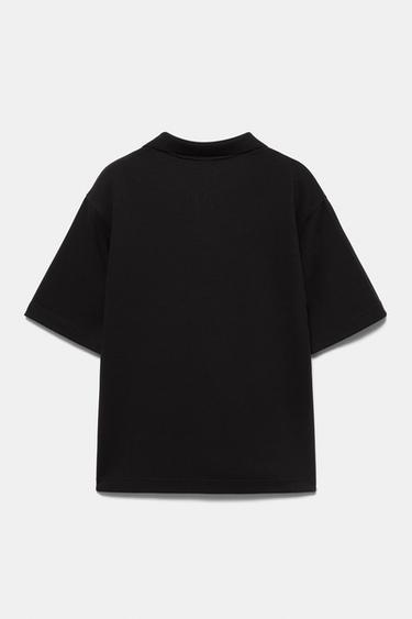 Short sleeve interlock polo shirt — Black 6