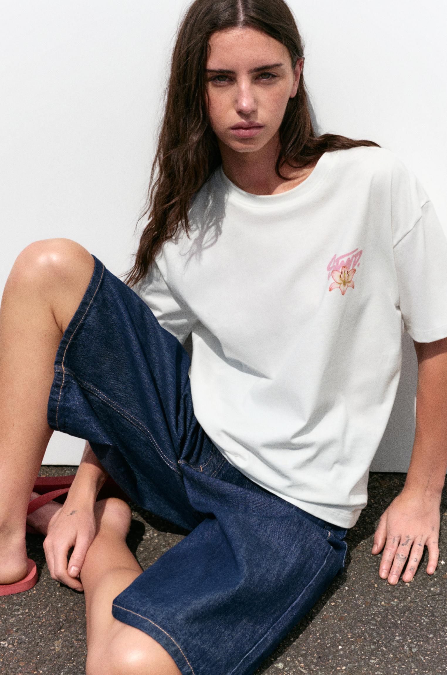 Floral T-shirt — White