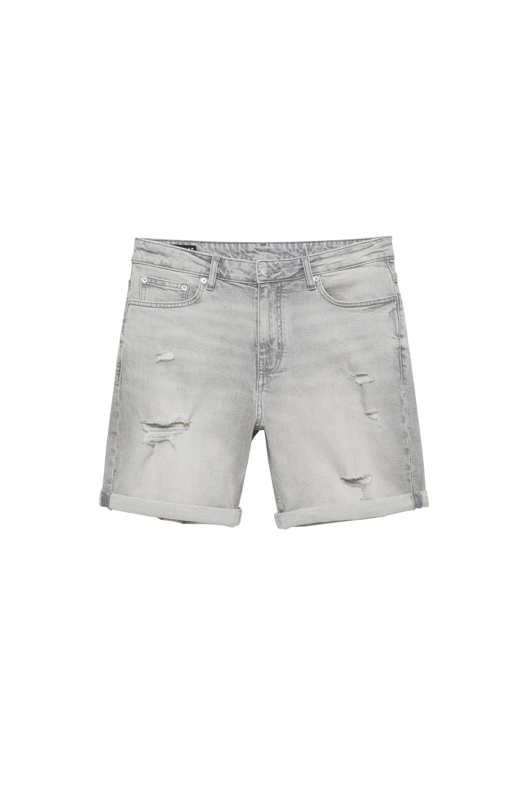 Distressed denim bermuda - Görsel 52