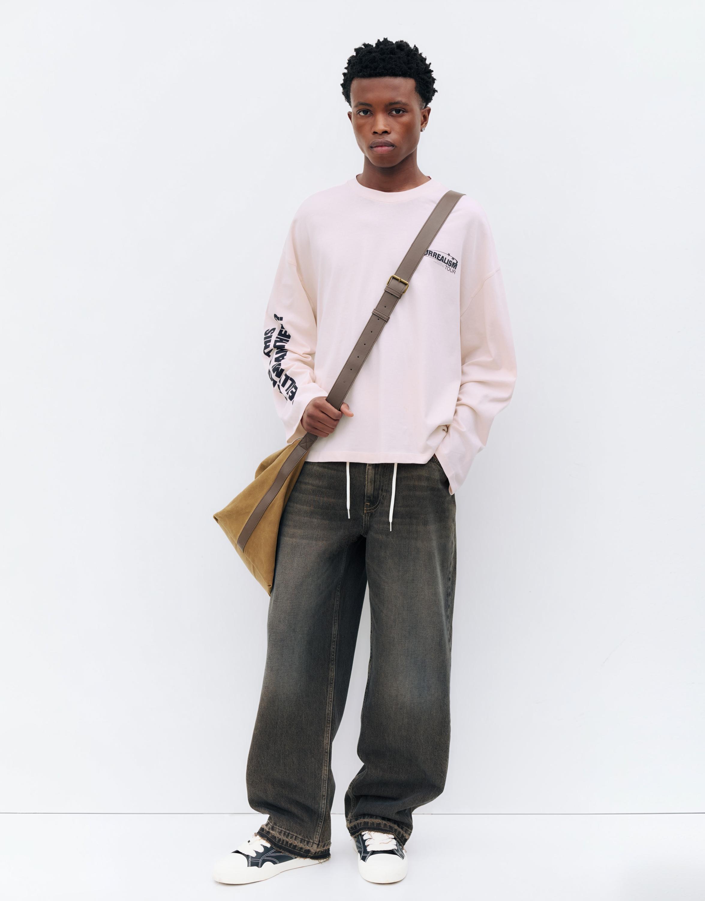 STWD boxy graphic T-shirt — Pastel pink