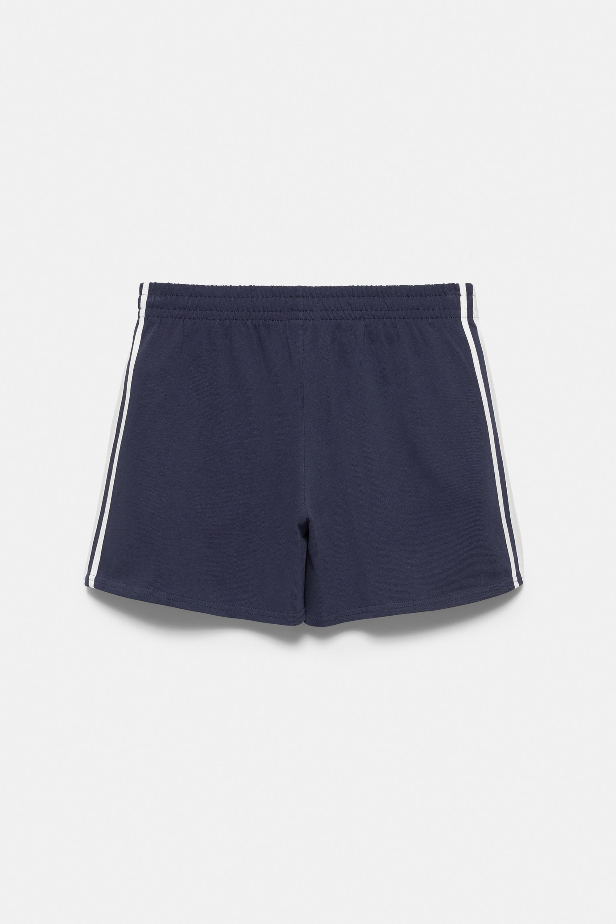 Sports shorts with side stripes — Dark navy