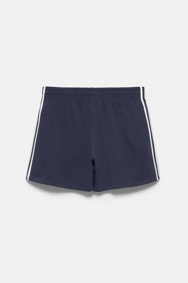 Sports shorts with side stripes — Dark navy 7