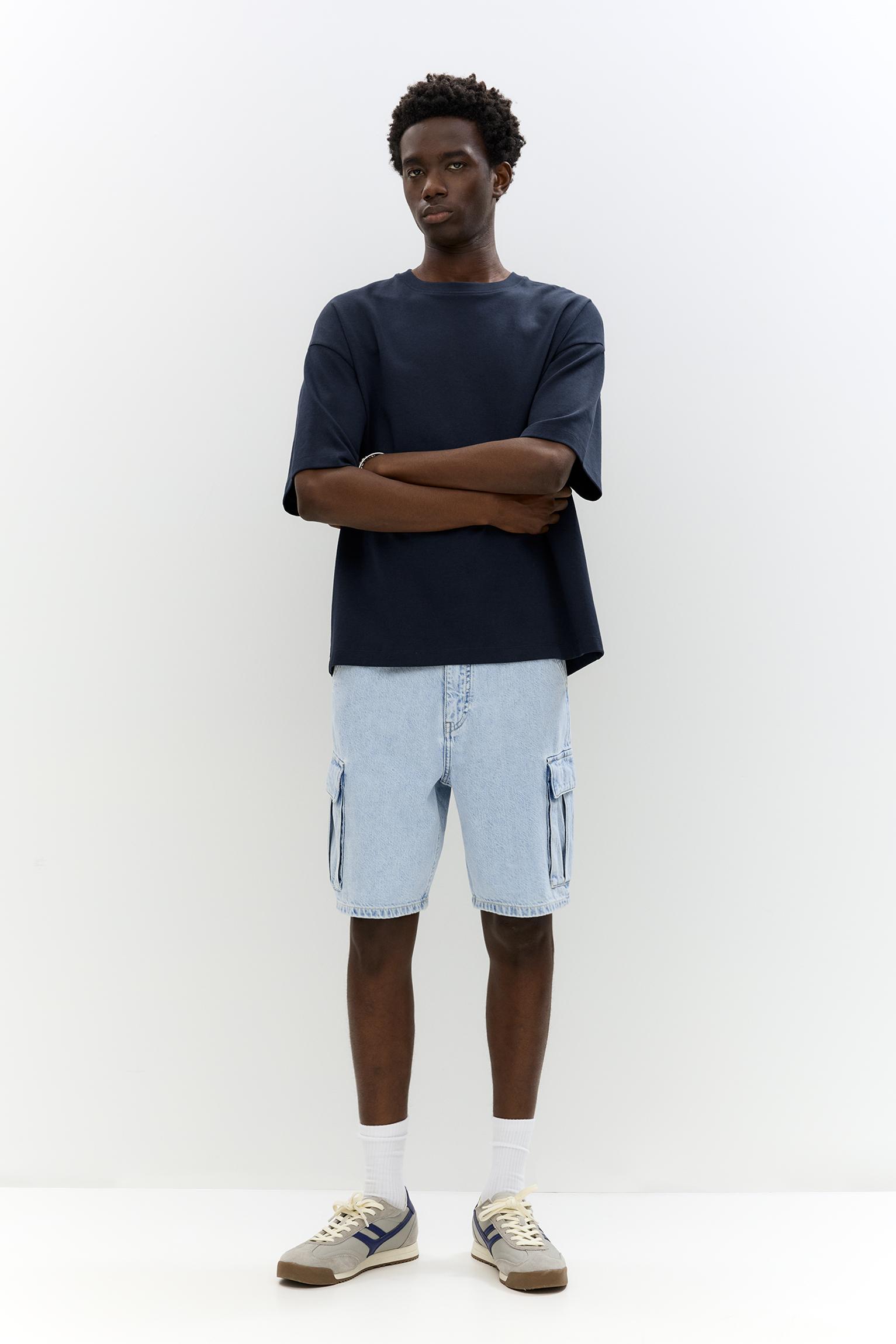 Jeans-Bermudas Im Cargo-Stil