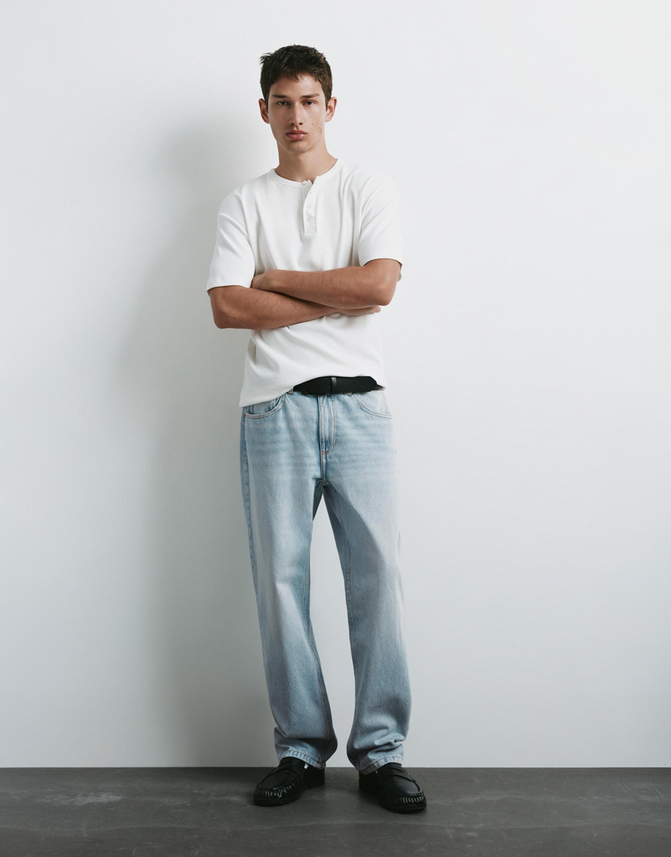 Straight-leg jeans — Pale indigo