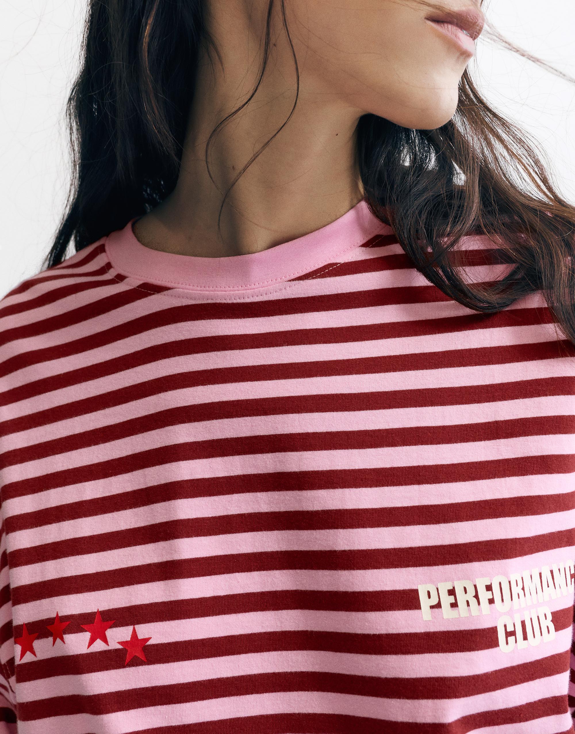 Çizgili, yıldızlı ve yazılı tişört - Görsel 10