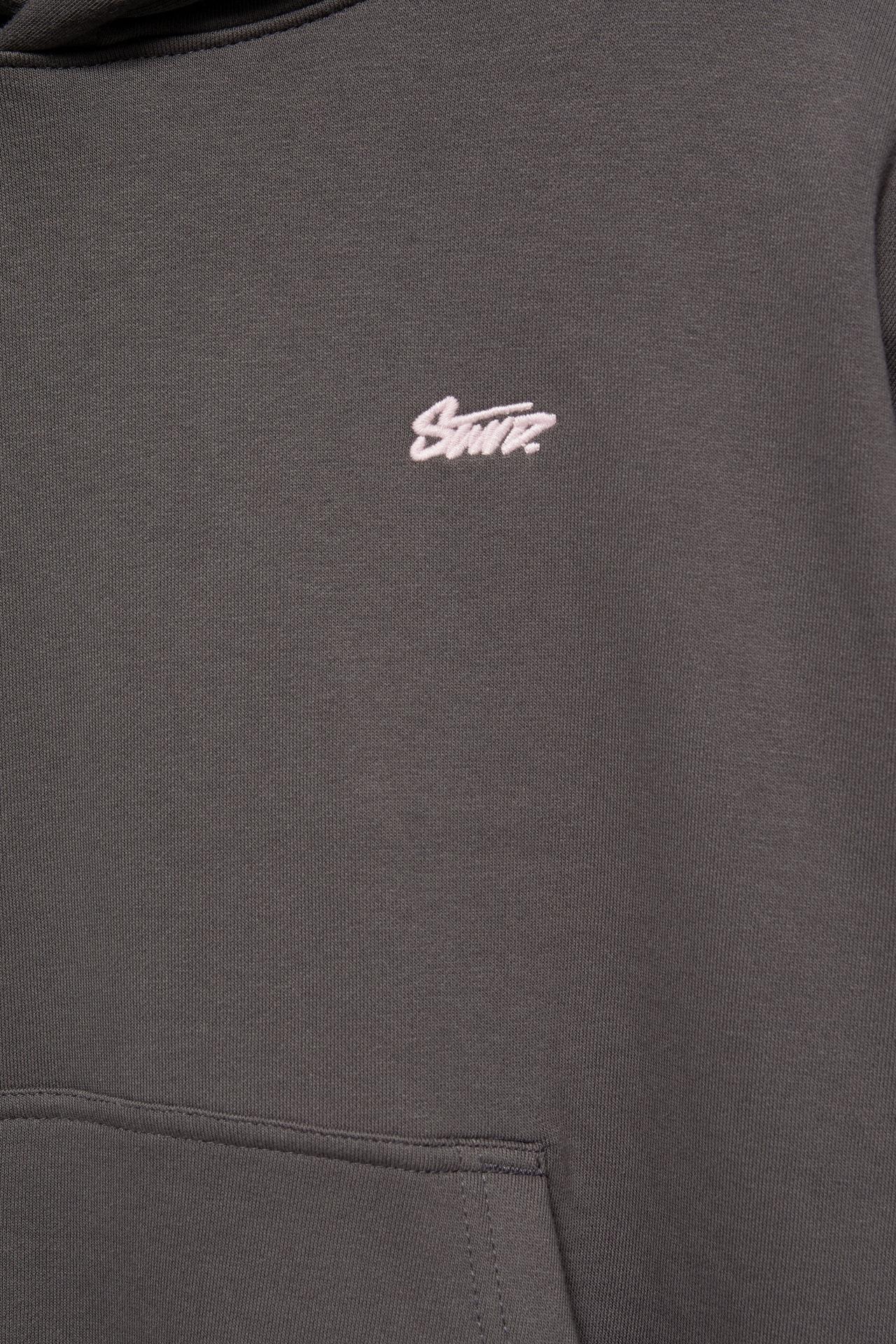 STWD logo boxy hoodie — Anthracite grey