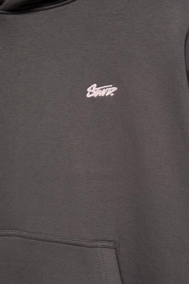 STWD logo boxy hoodie — Anthracite grey 8