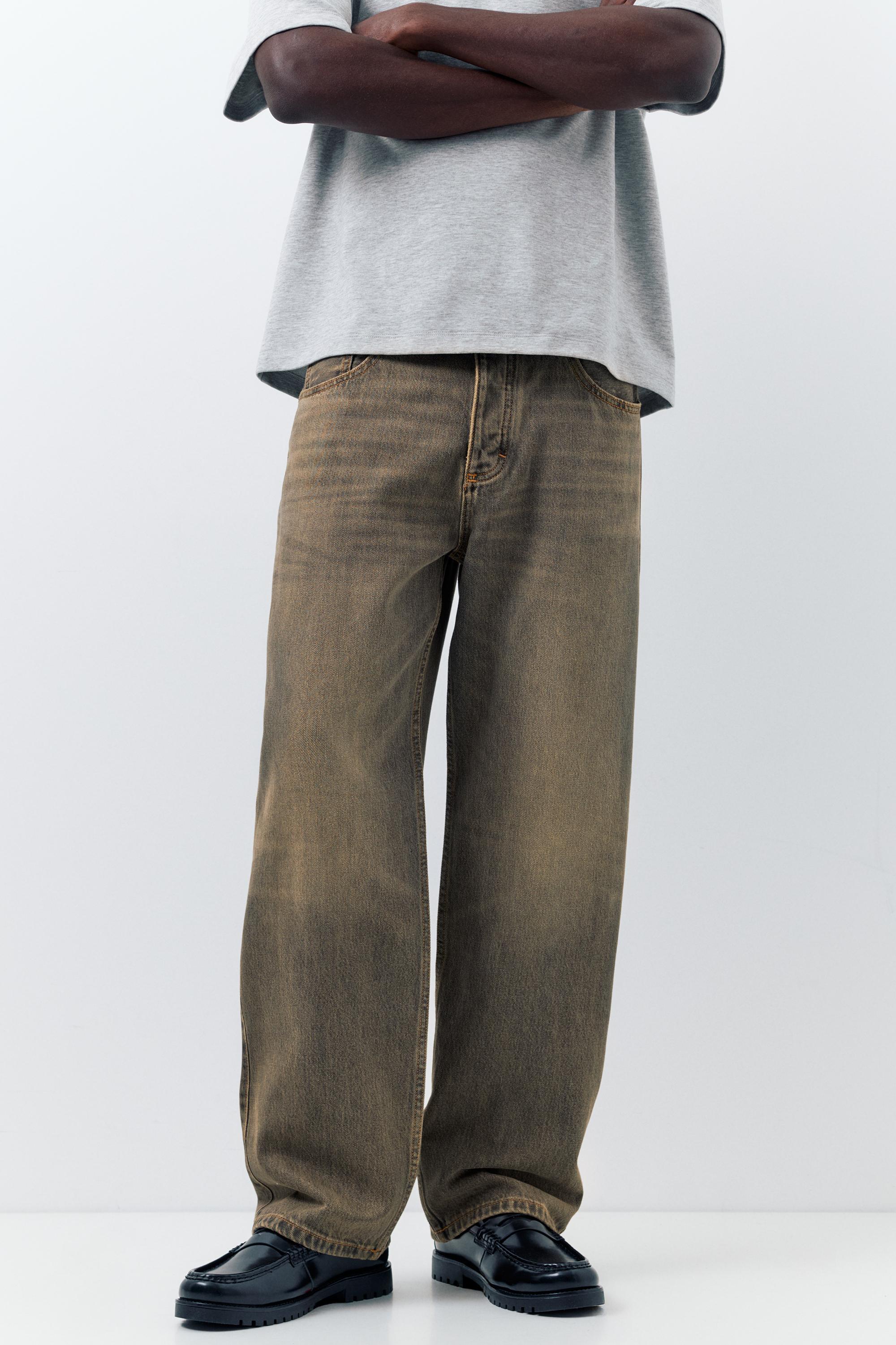 Regular straight-leg jeans — Tobacco brown