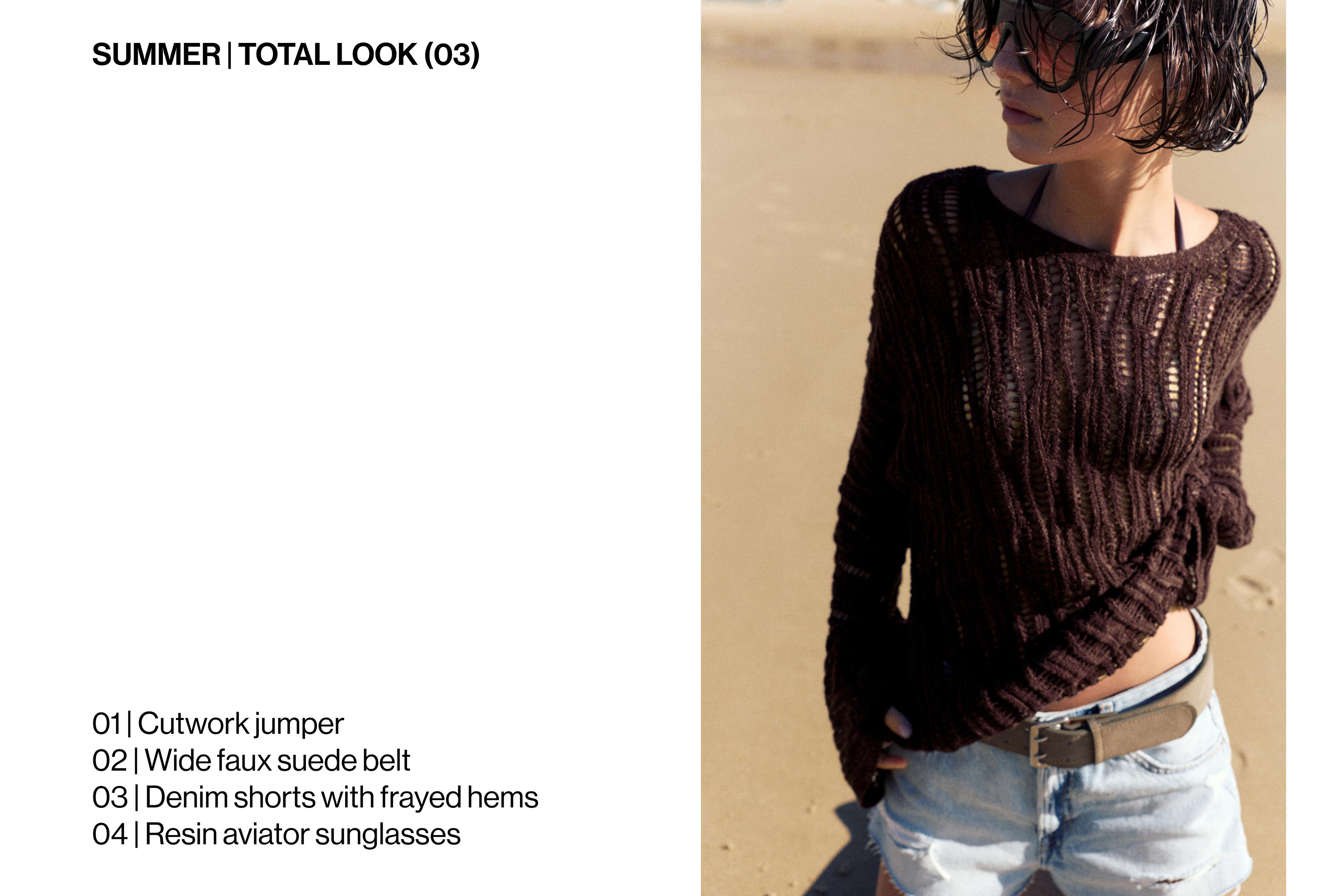 Cutwork jumper — Brown
