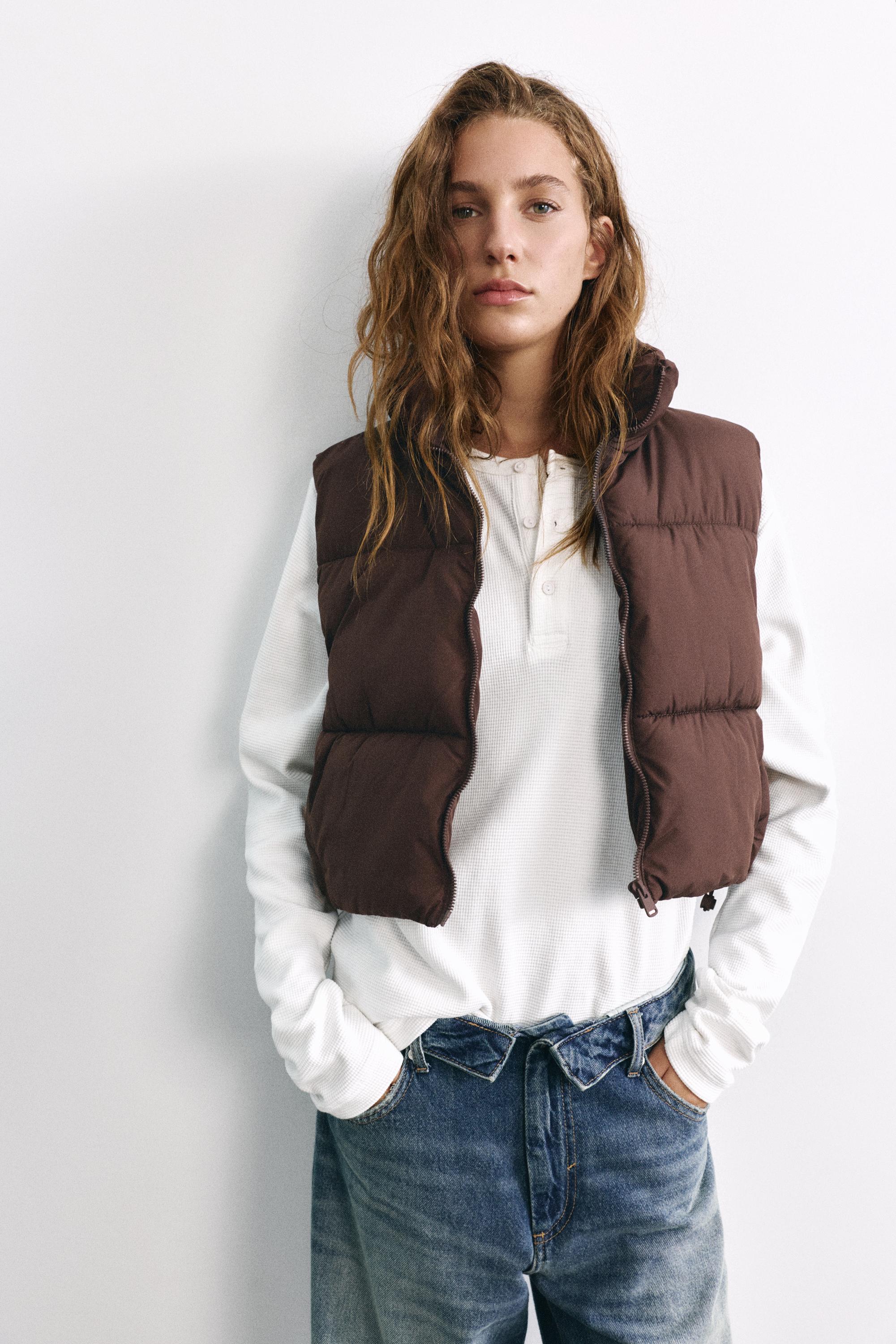 Padded gilet — Brown