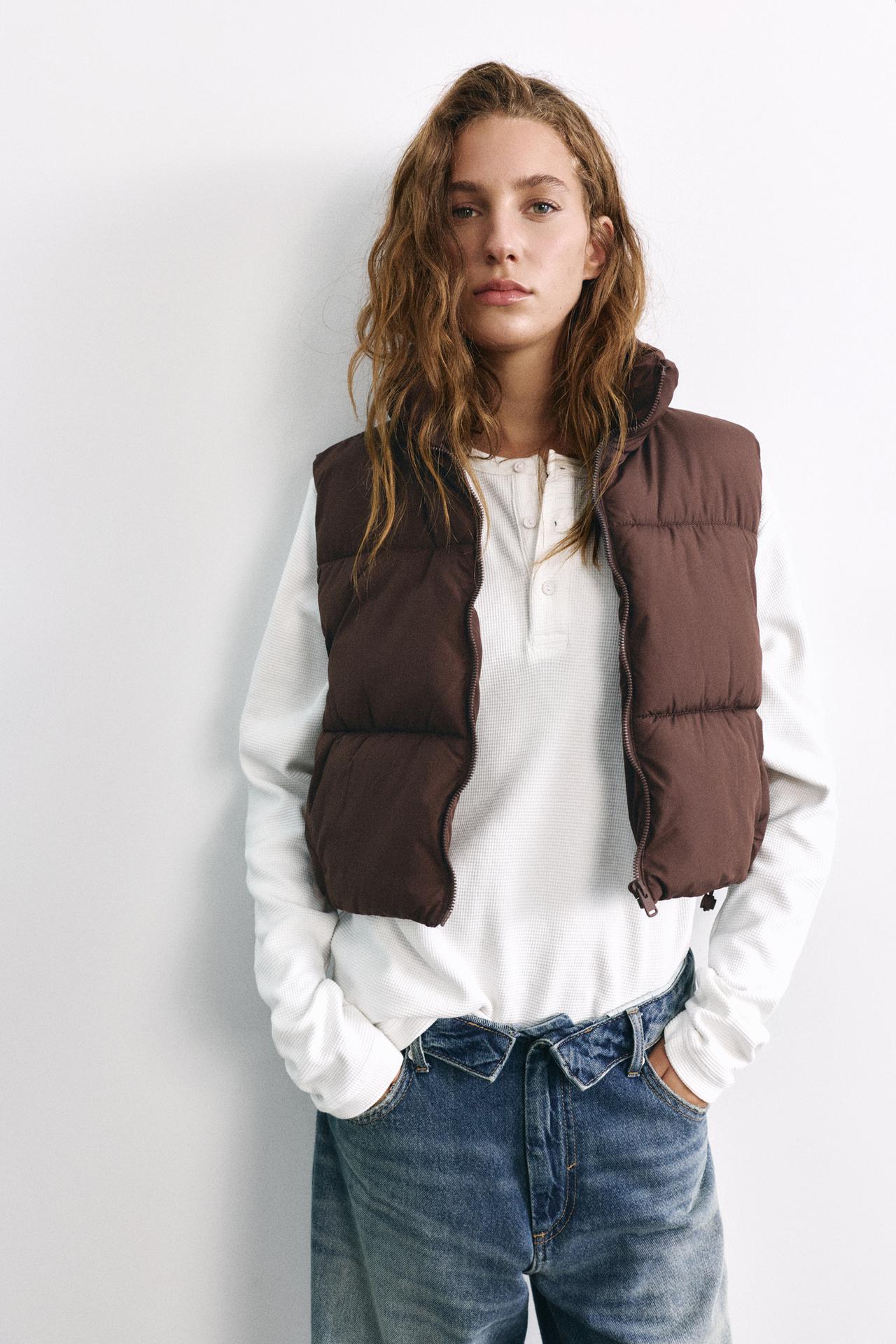 Padded gilet — Brown