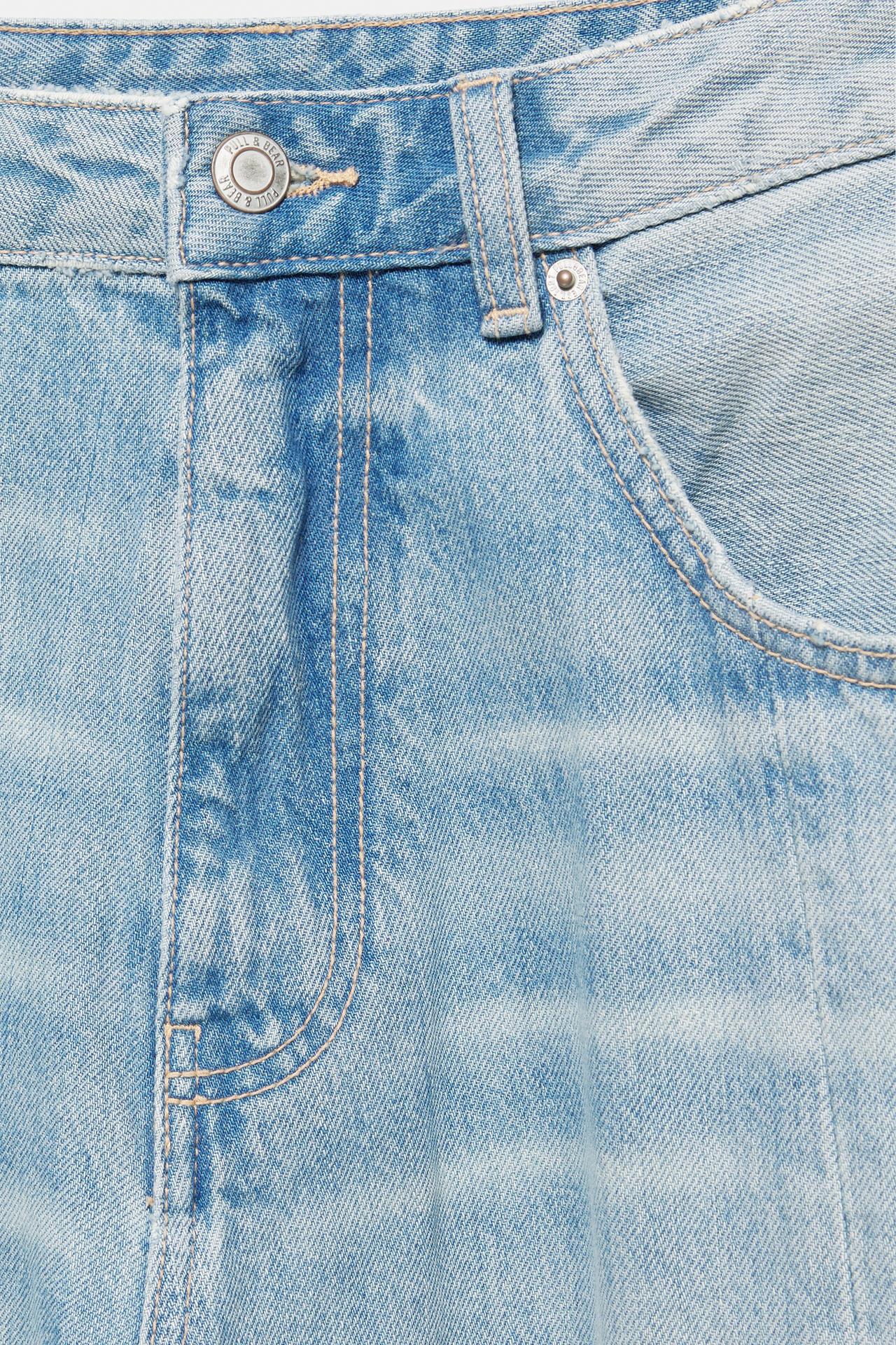 Seamed barrel jeans — Pale indigo