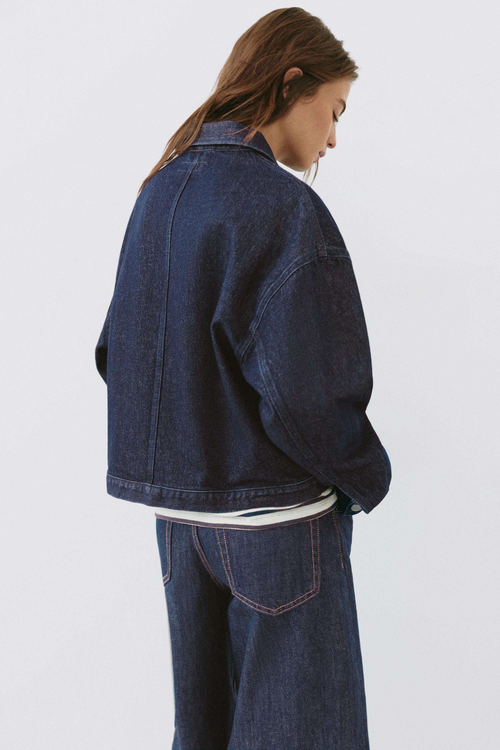 Boxy denim overshirt — Navy