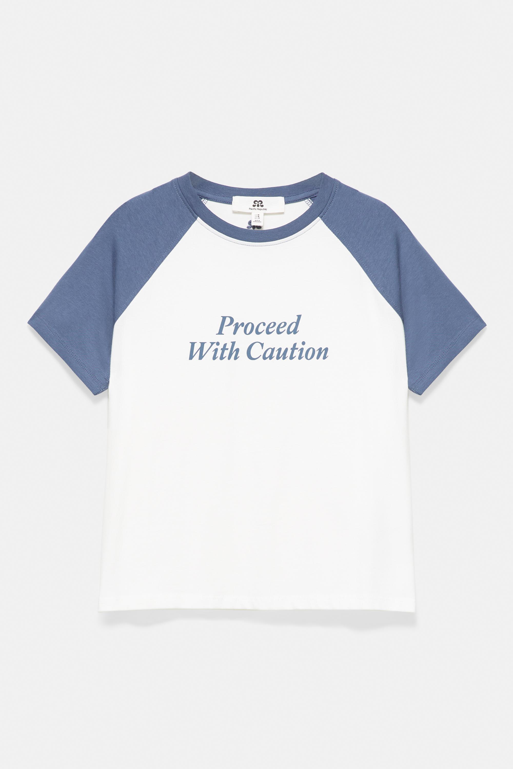 Raglan sleeve slogan T-shirt — Ice