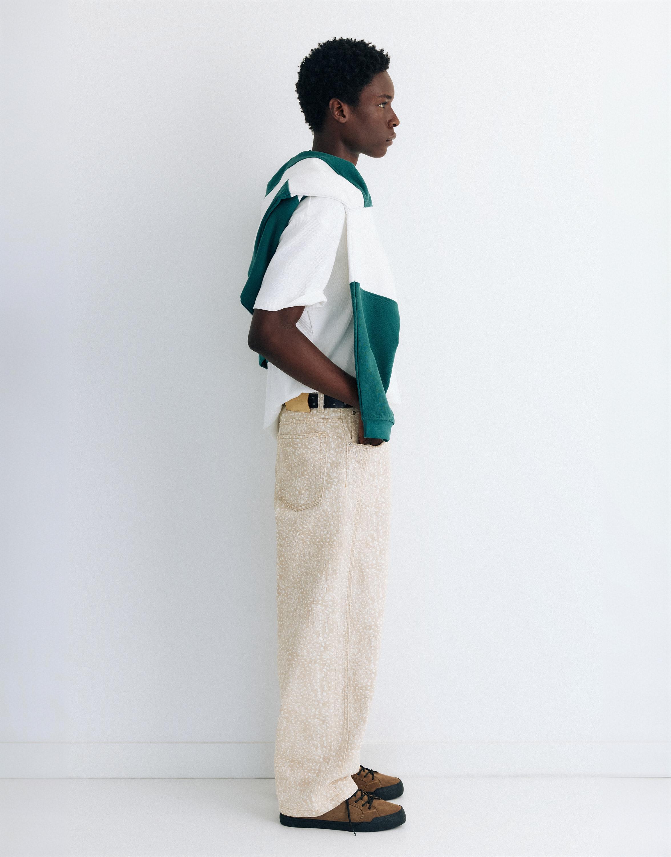 Animal print trousers — Beige