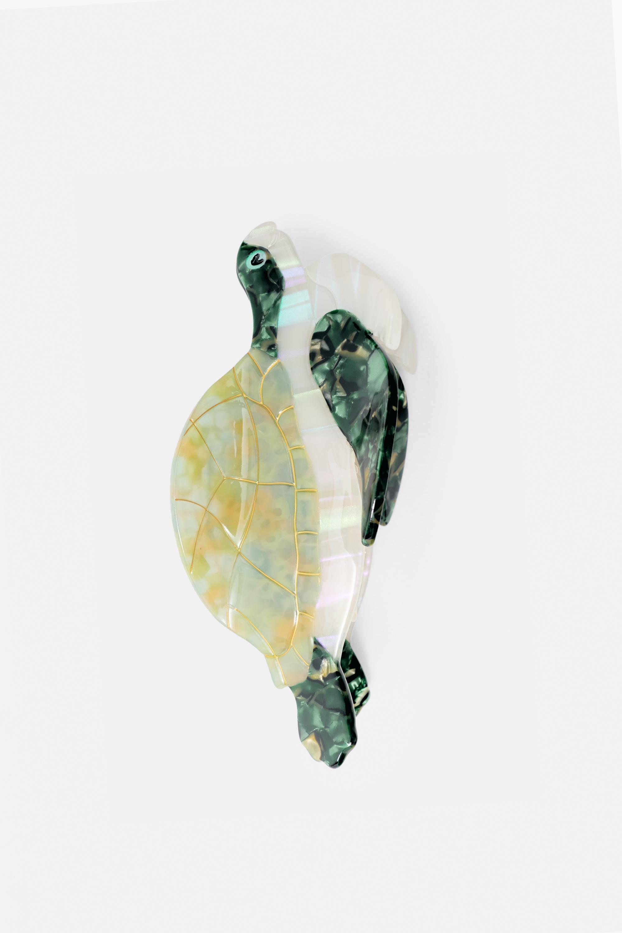 Pleasures x STWD tortoiseshell hair clip — Green (alternate view)