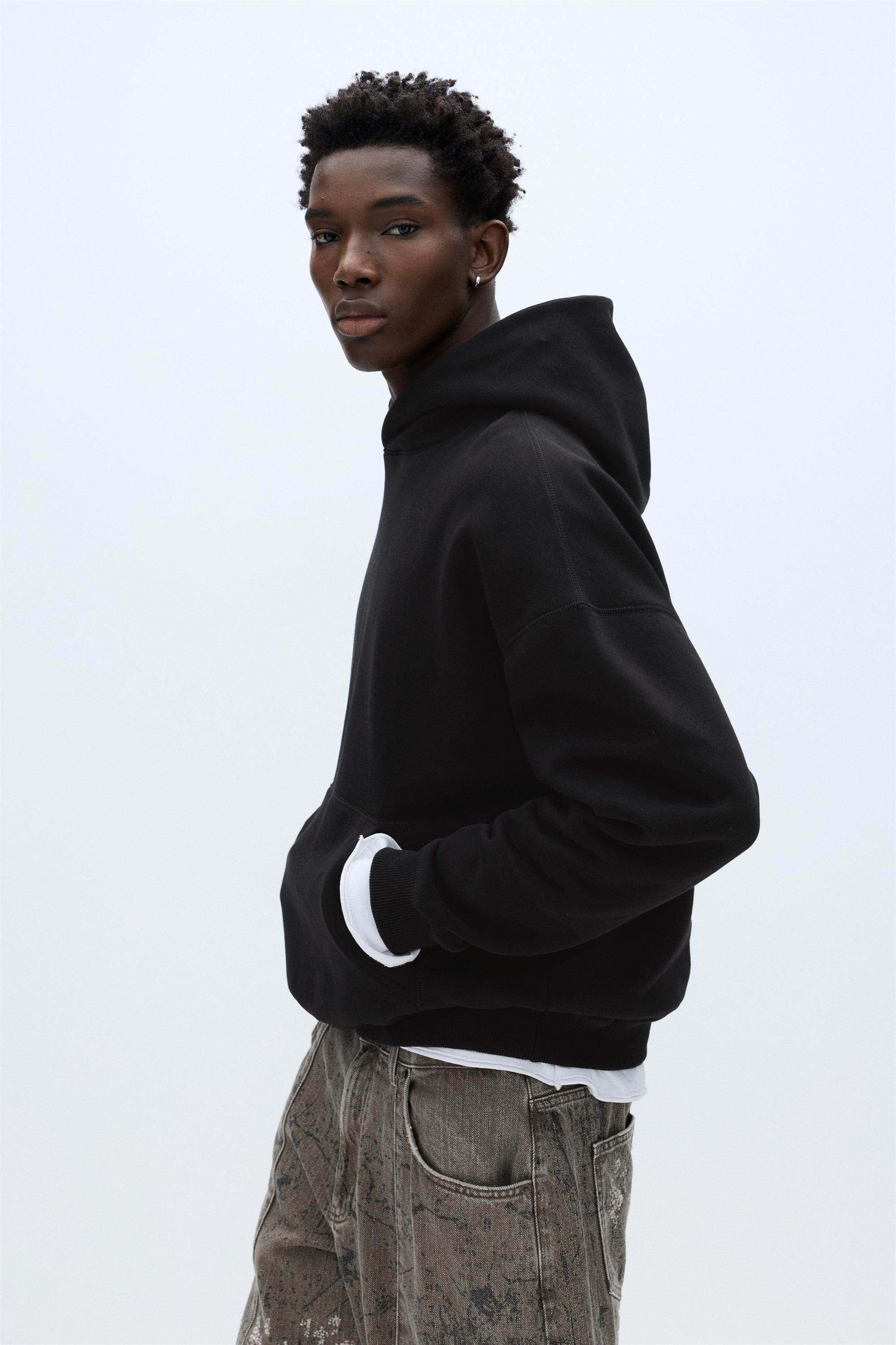 Bol kesim kapüşonlu sweatshirt - Görsel 10