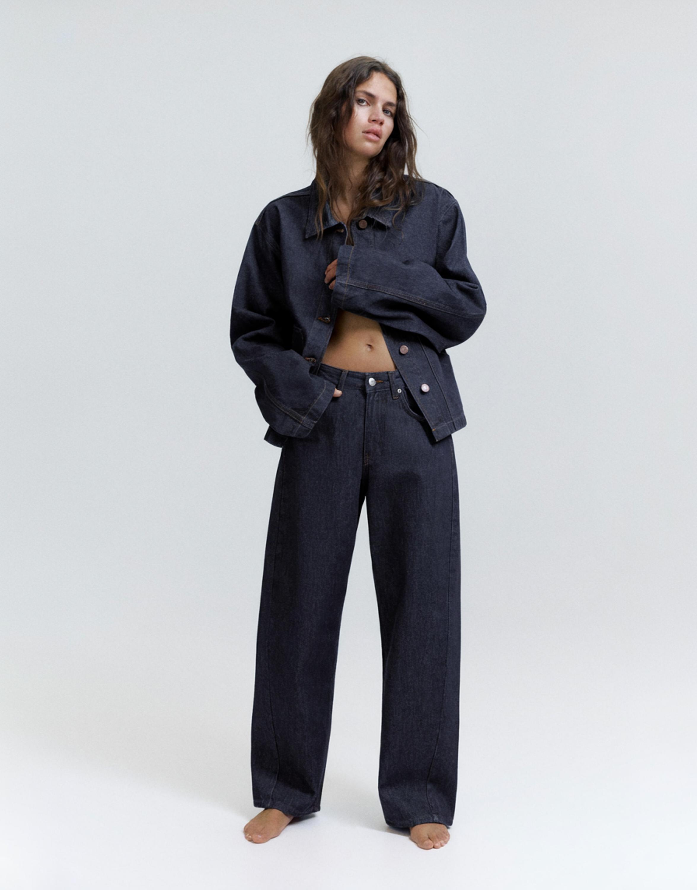 Düşük bel barrel jean - Görsel 73