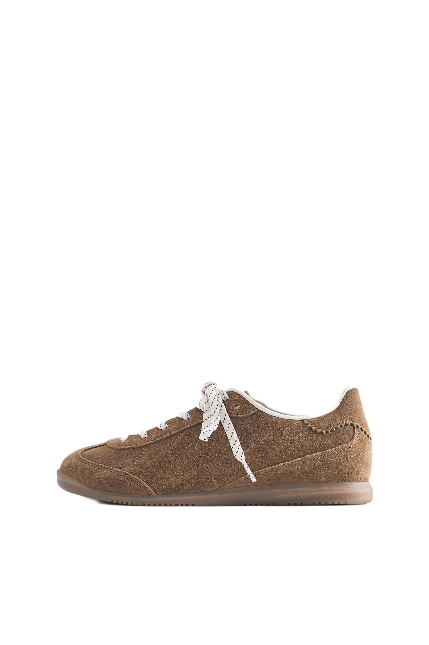 Casual split suede trainers — Leather