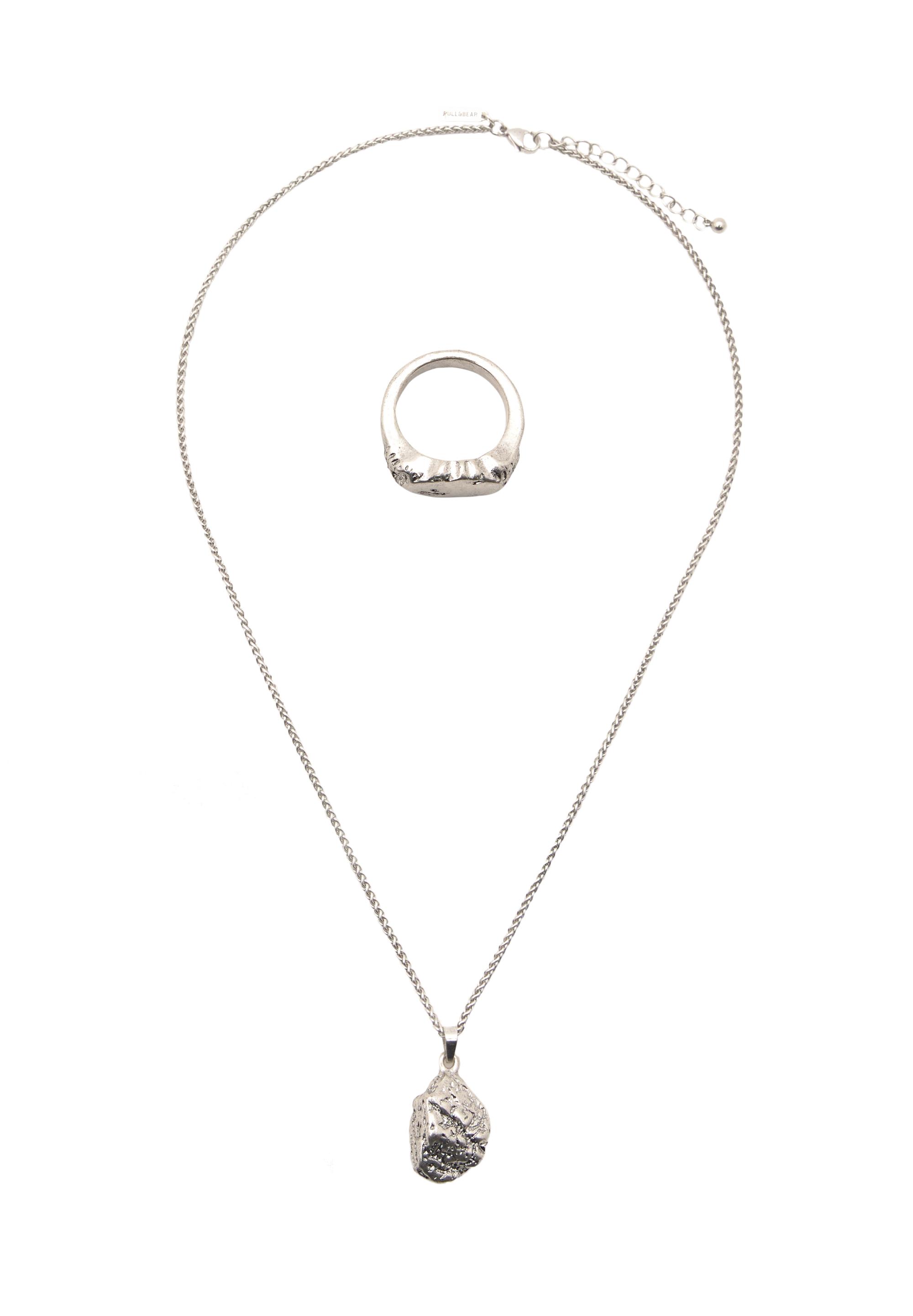 Taşlı kolye ve yüzük seti - Görsel 5