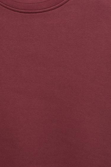 Relaxed fit round neck sweatshirt — Burgundy 7