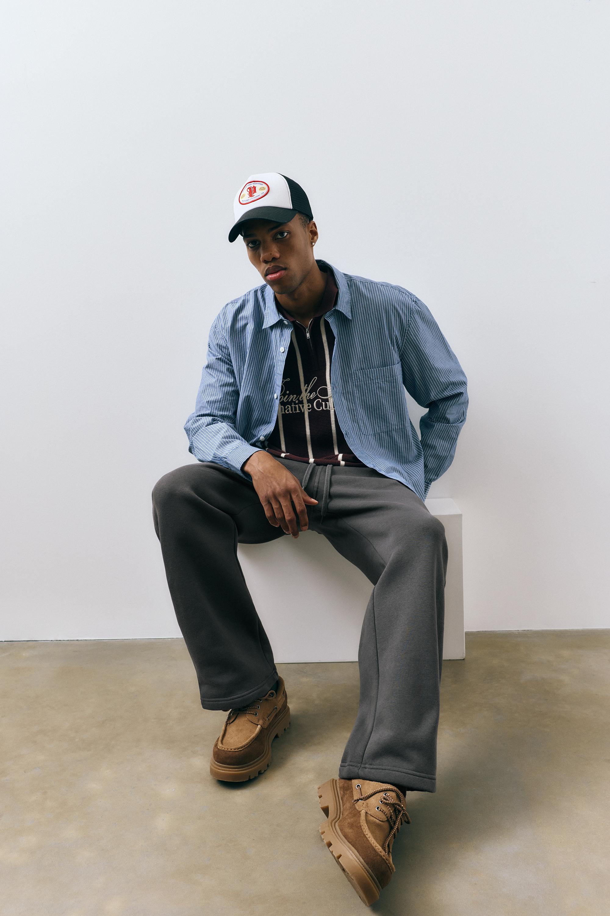 Basic baggy tracksuit bottoms — Anthracite grey