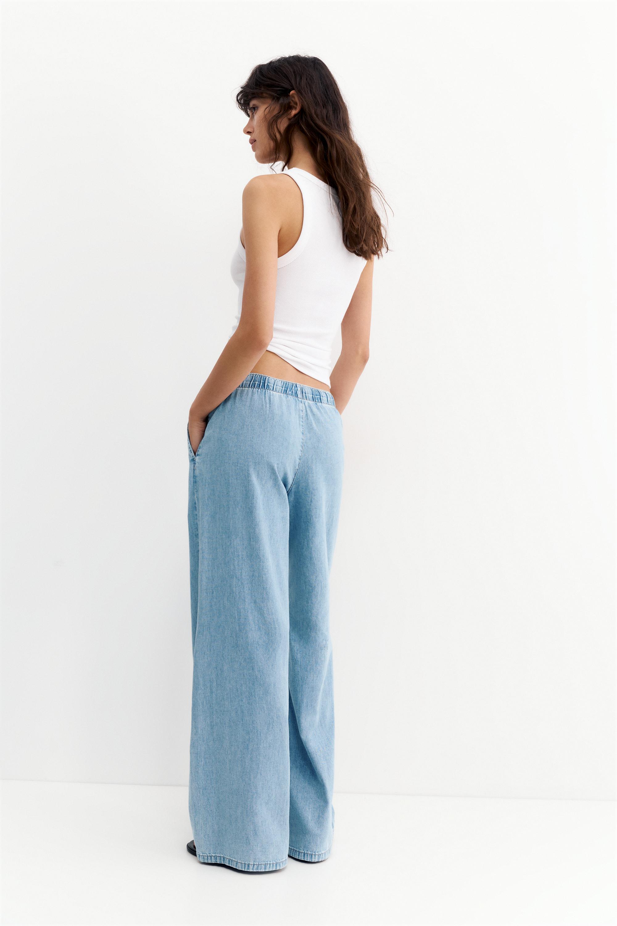 Low-rise jogger jeans — Pale blue