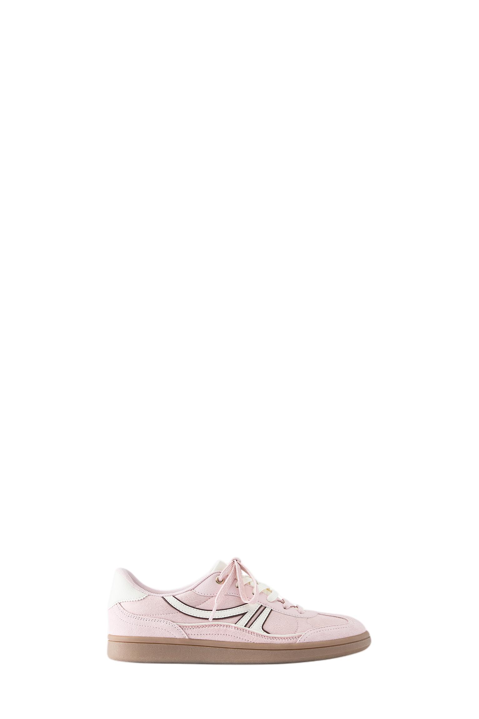 Lace-up retro trainers — Pink