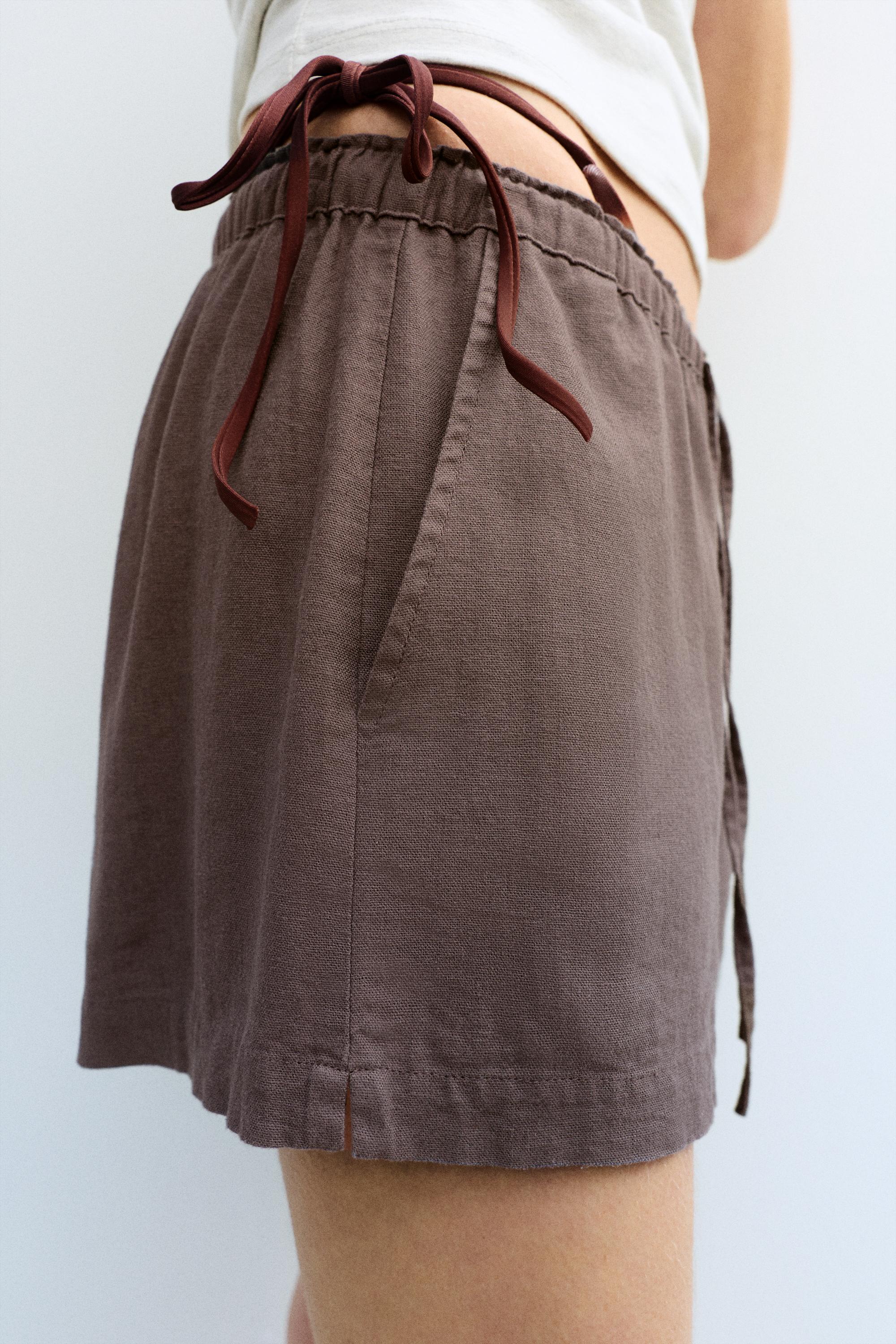 Ketenli şort - Görsel 49