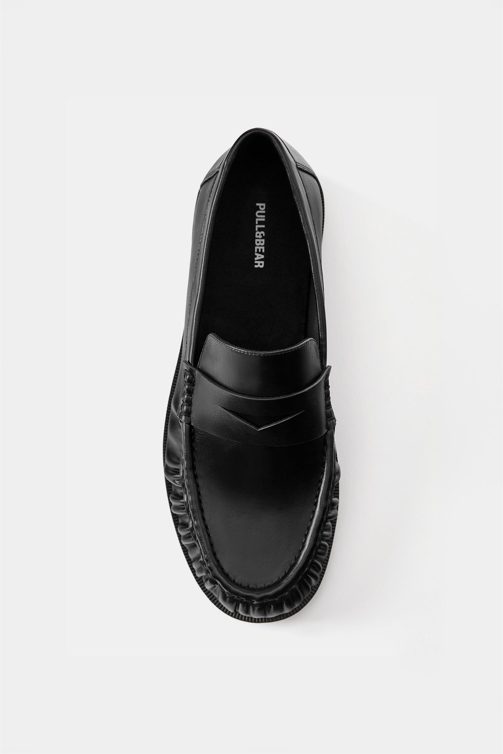 Gathered loafers — Black