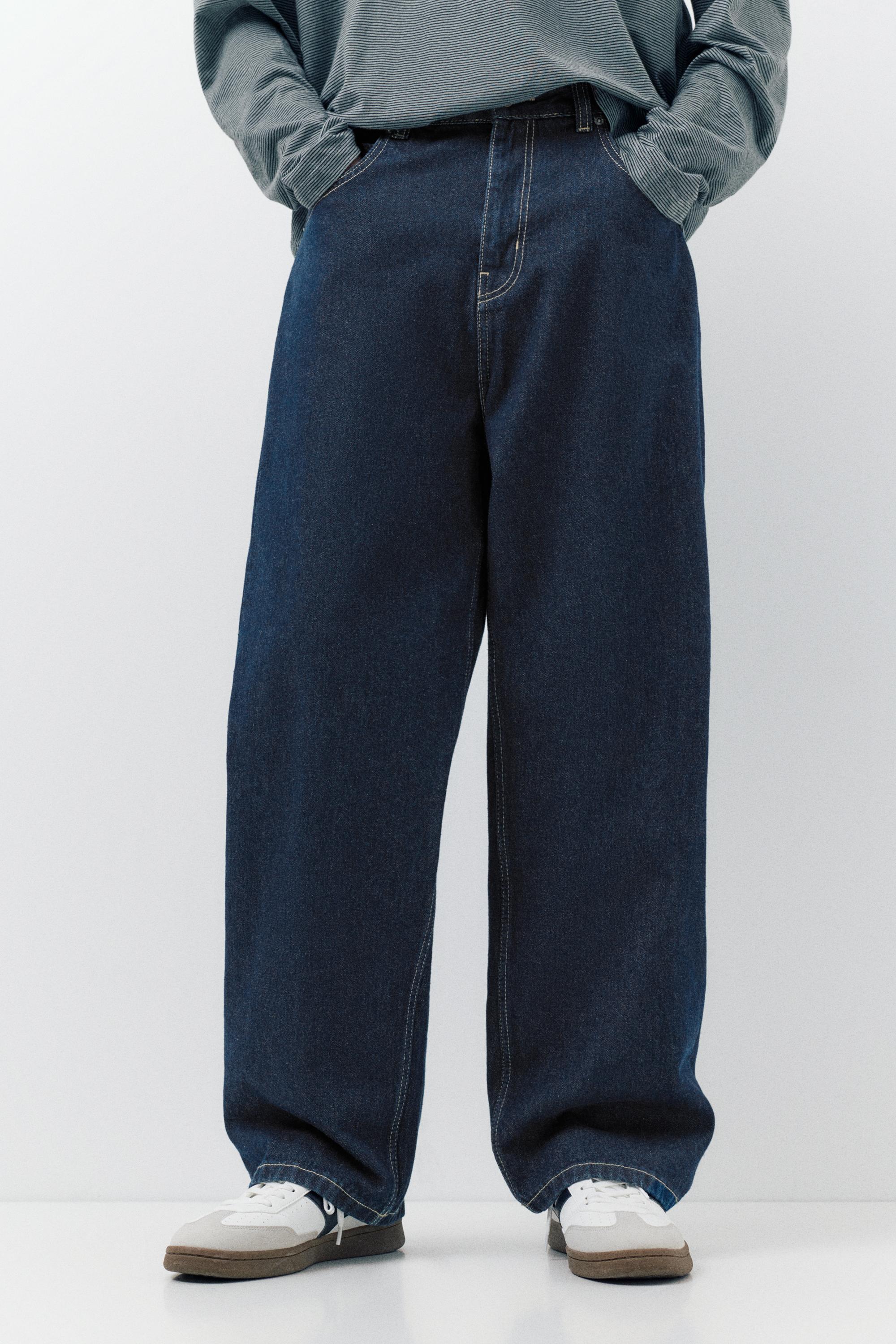 Relaxed fit baggy jeans — Indigo