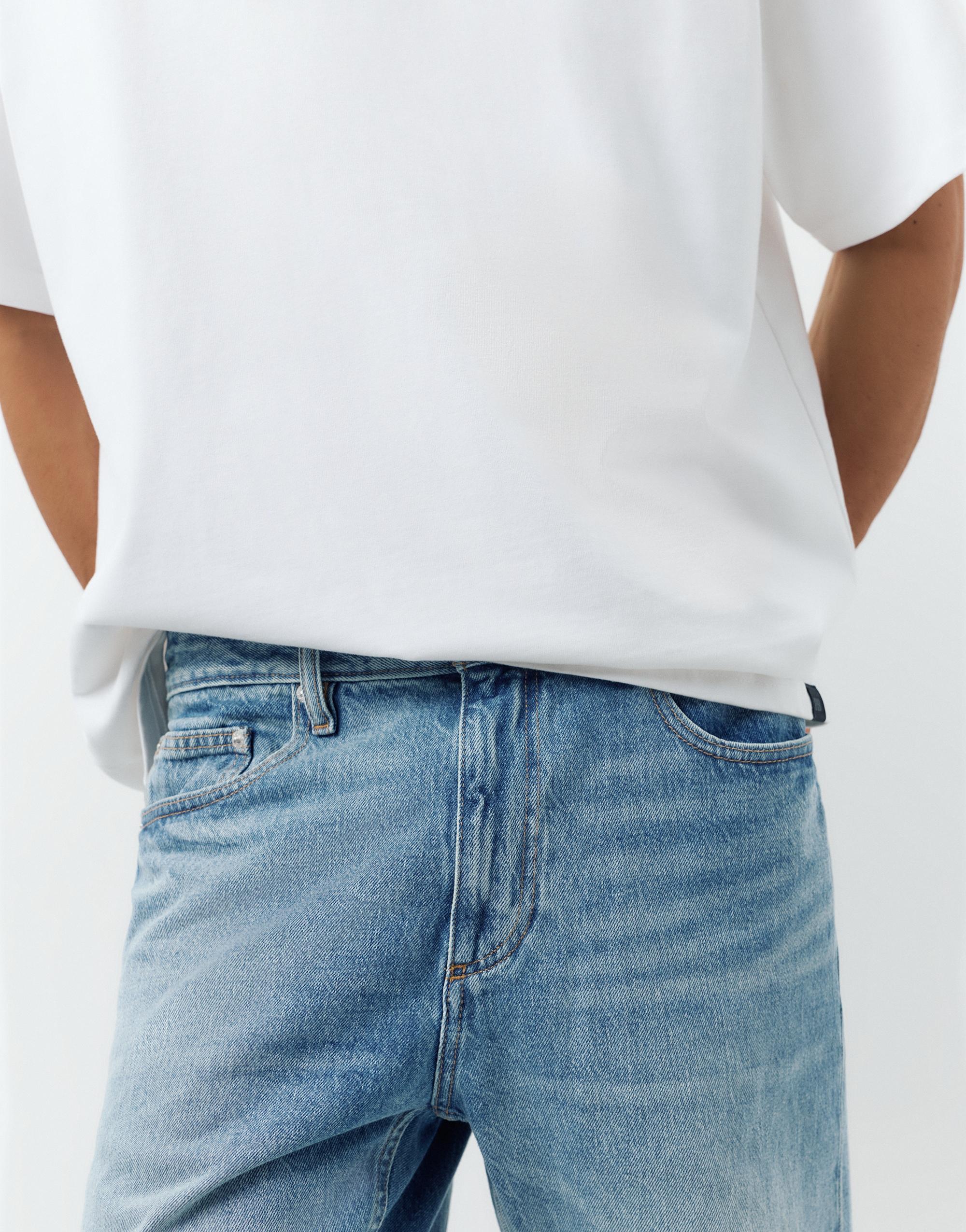 Straight-leg jeans — Medium blue