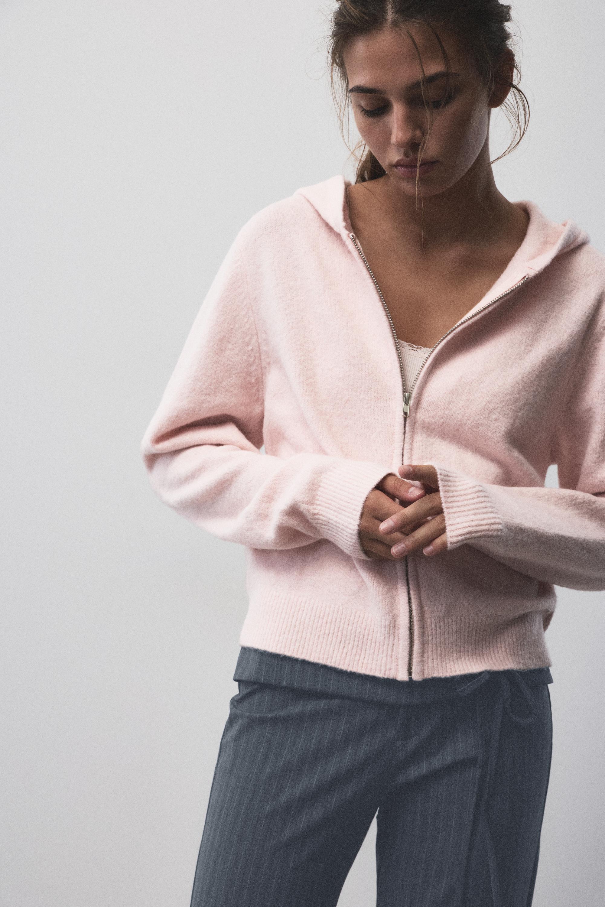 Cardigan À Capuche Zippé Cardigan À Capuche Zippé