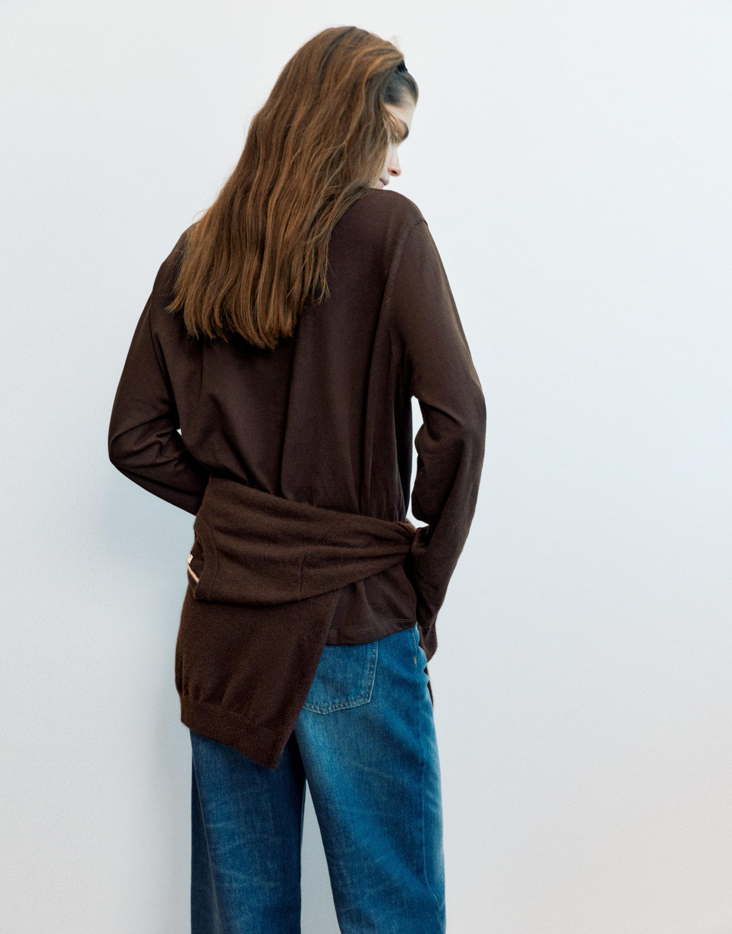 Pull&Bear Oversize uzun kollu tişört görsel 7