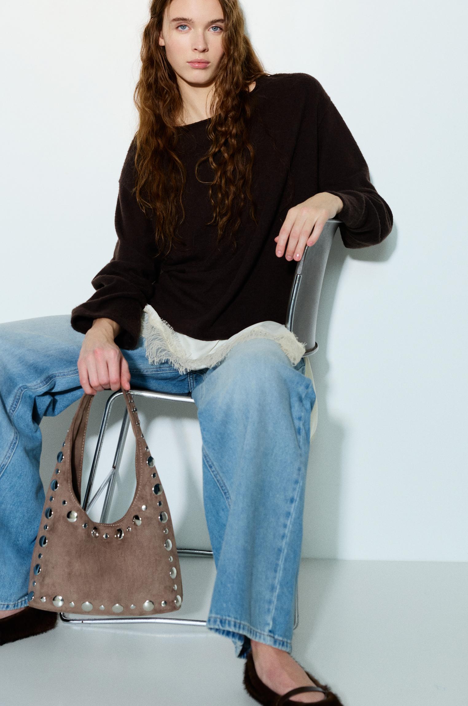 Zımba detaylı omuz çantası - Görsel 38