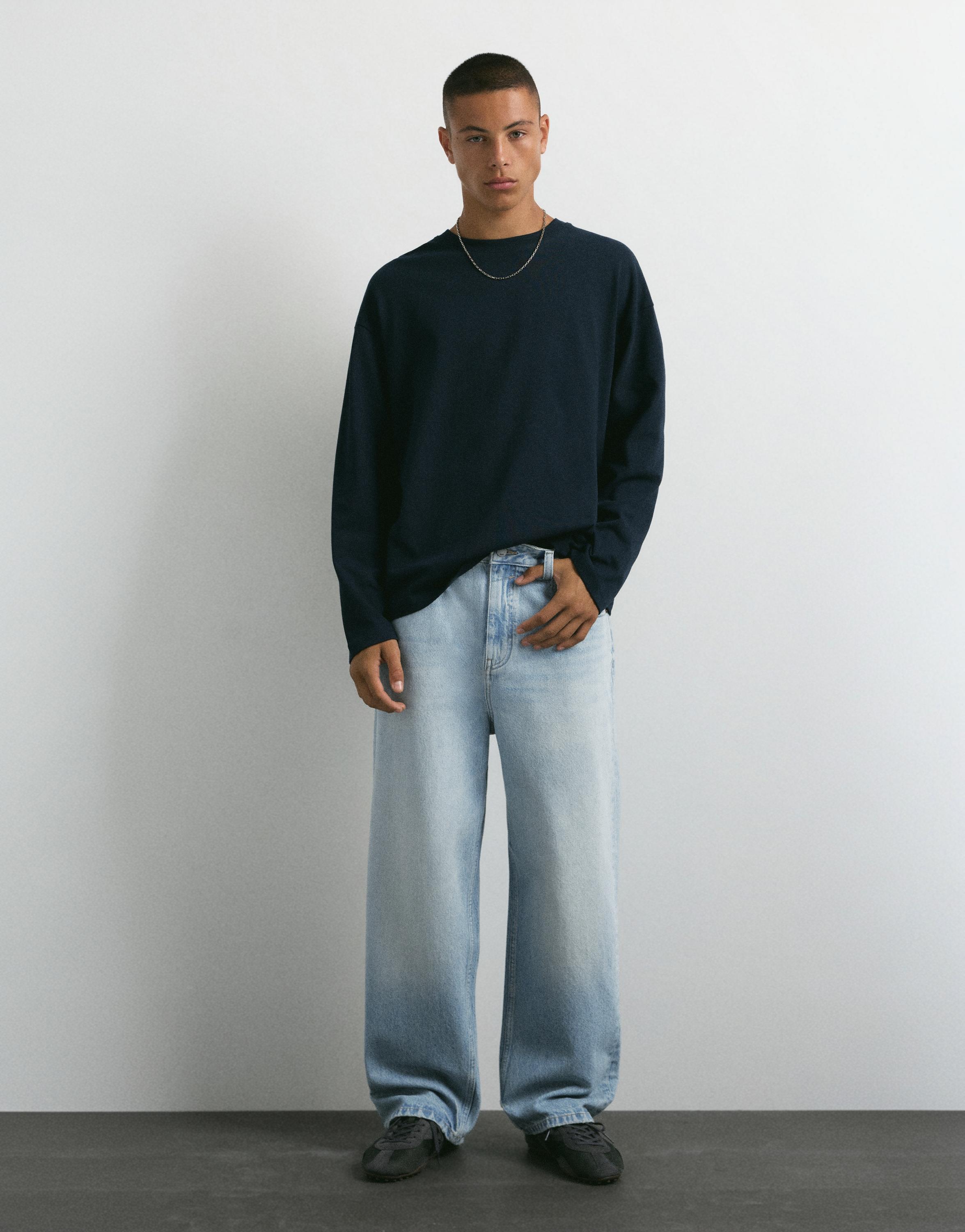 Relaxed baggy jeans — Pale indigo