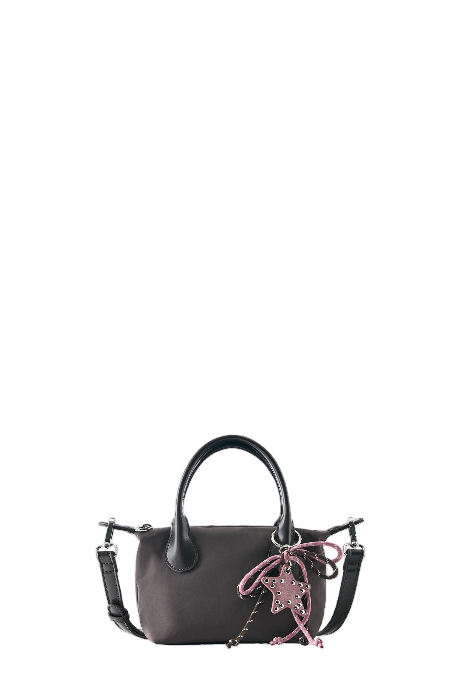 Embellished nylon crossbody bag — Brown
