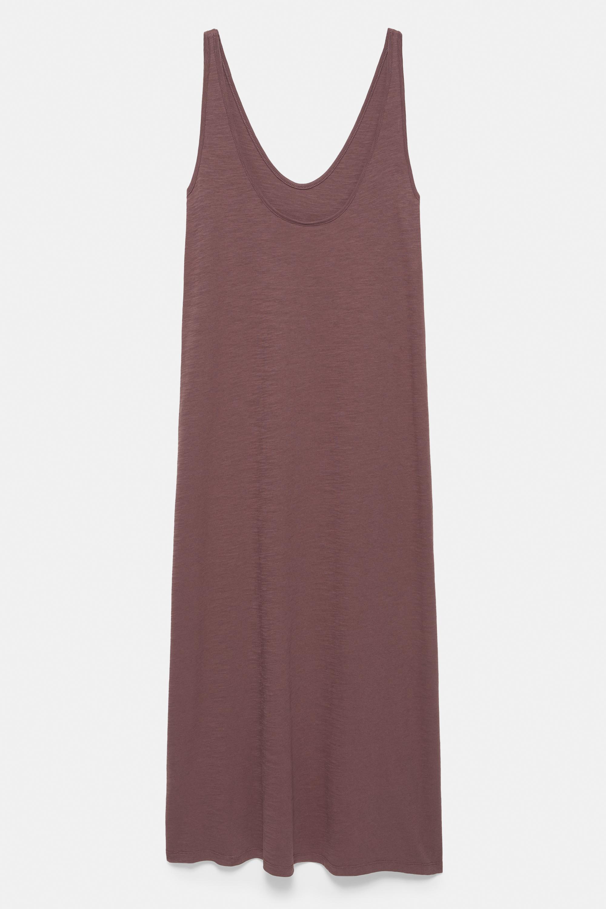 Strappy midi dress — Eggplant
