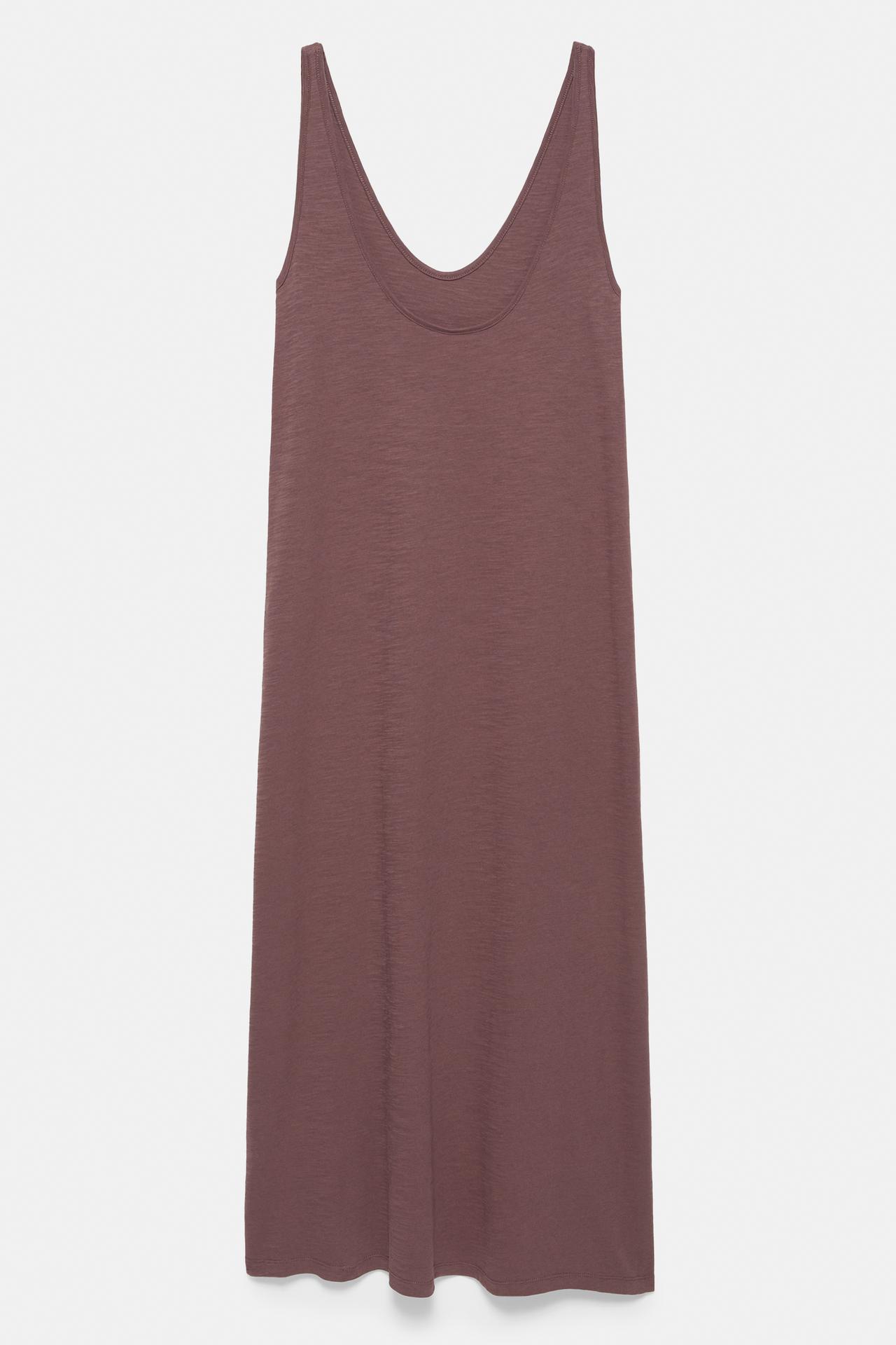 Strappy midi dress — Eggplant