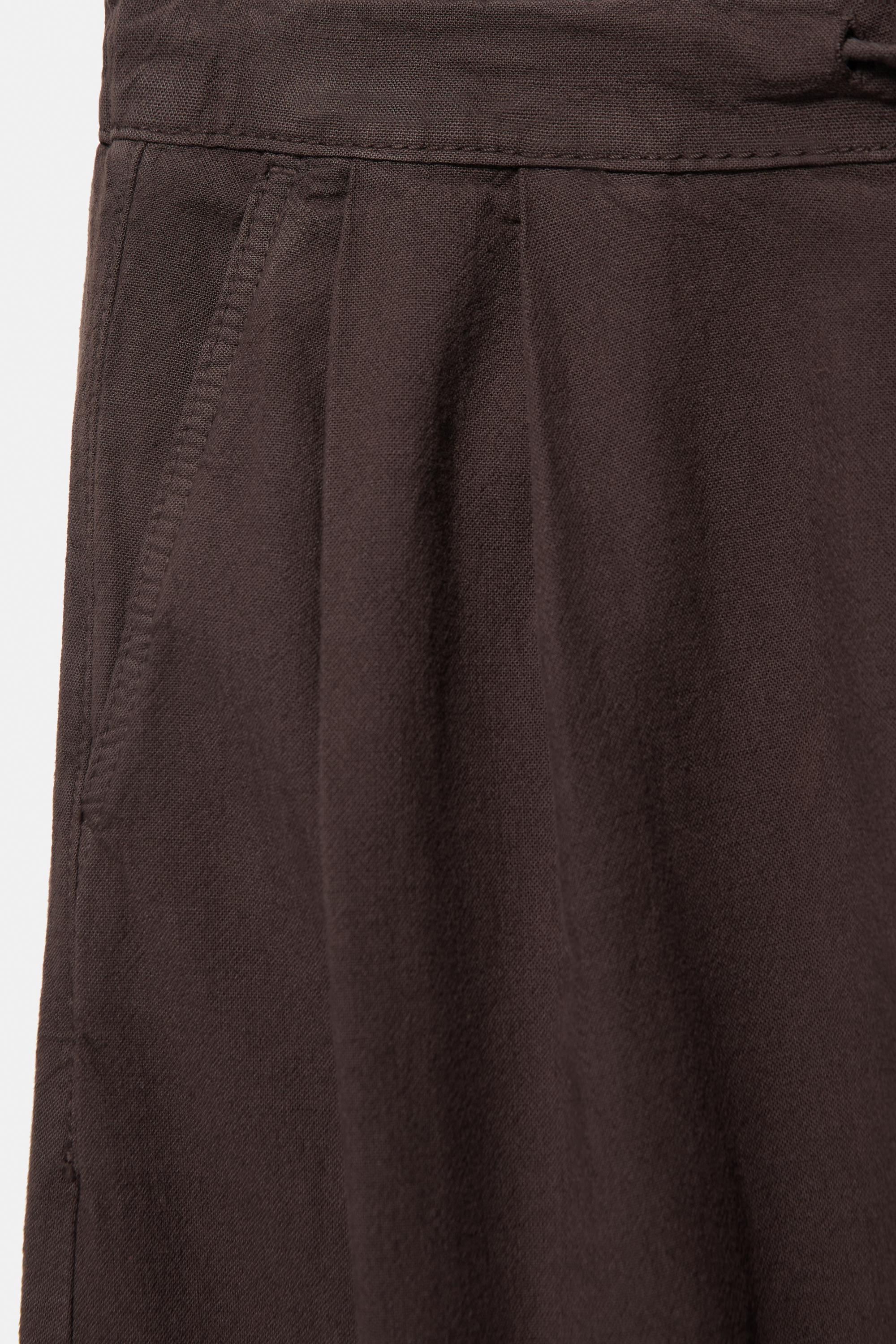 Baggy sarouel trousers with drawstring — Brown