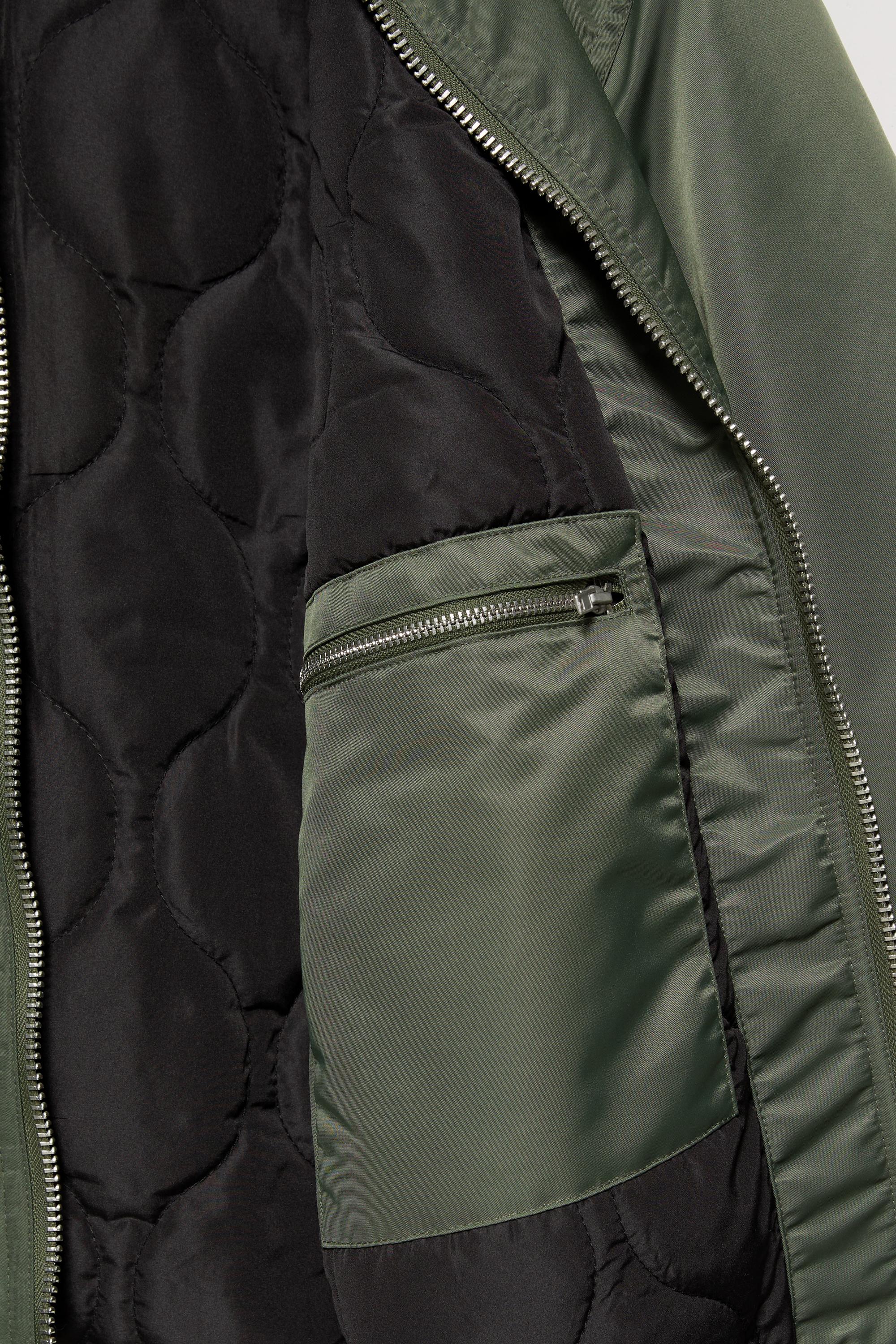 Shirt collar bomber jacket — Medium green