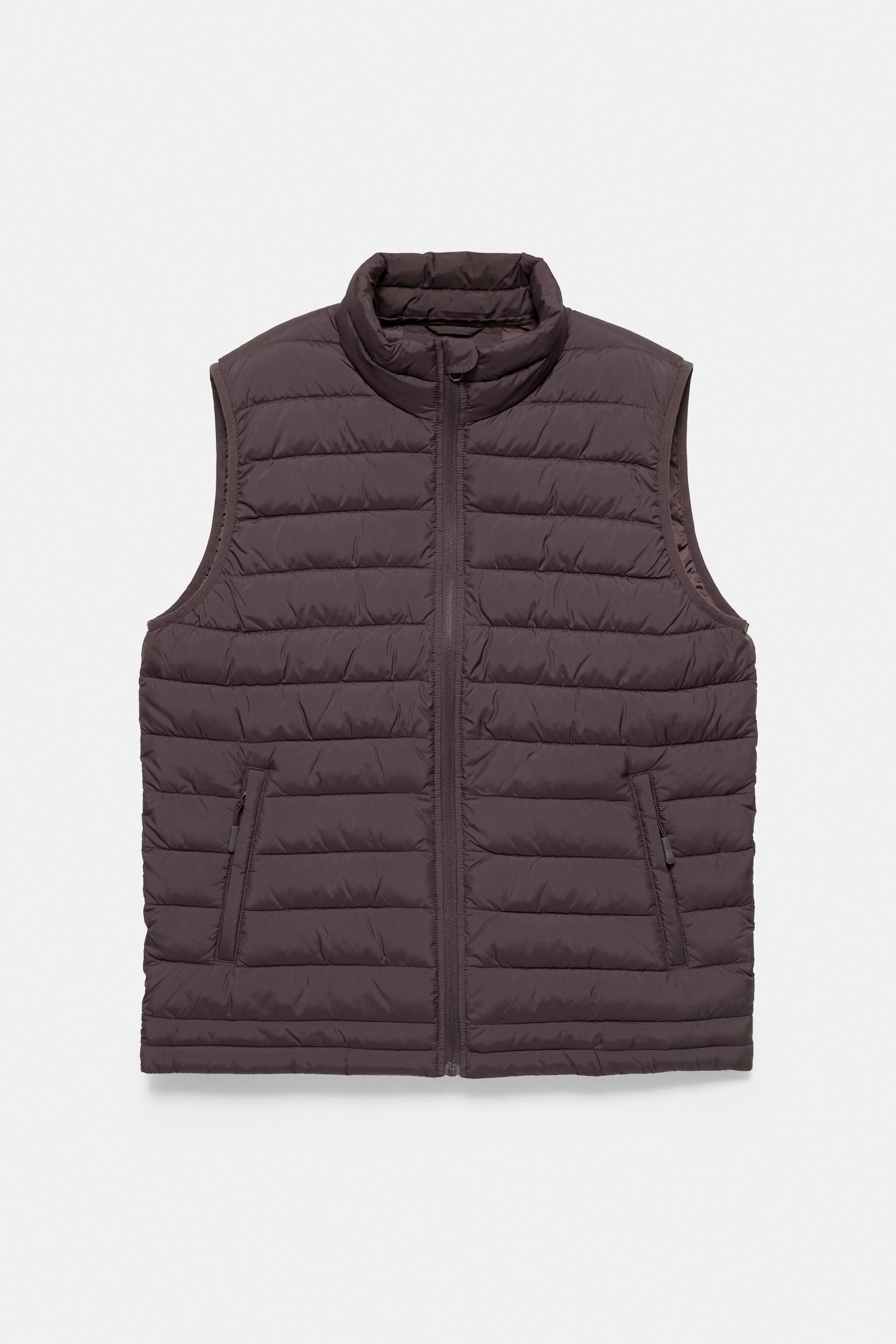 Quilted gilet — Dark brown