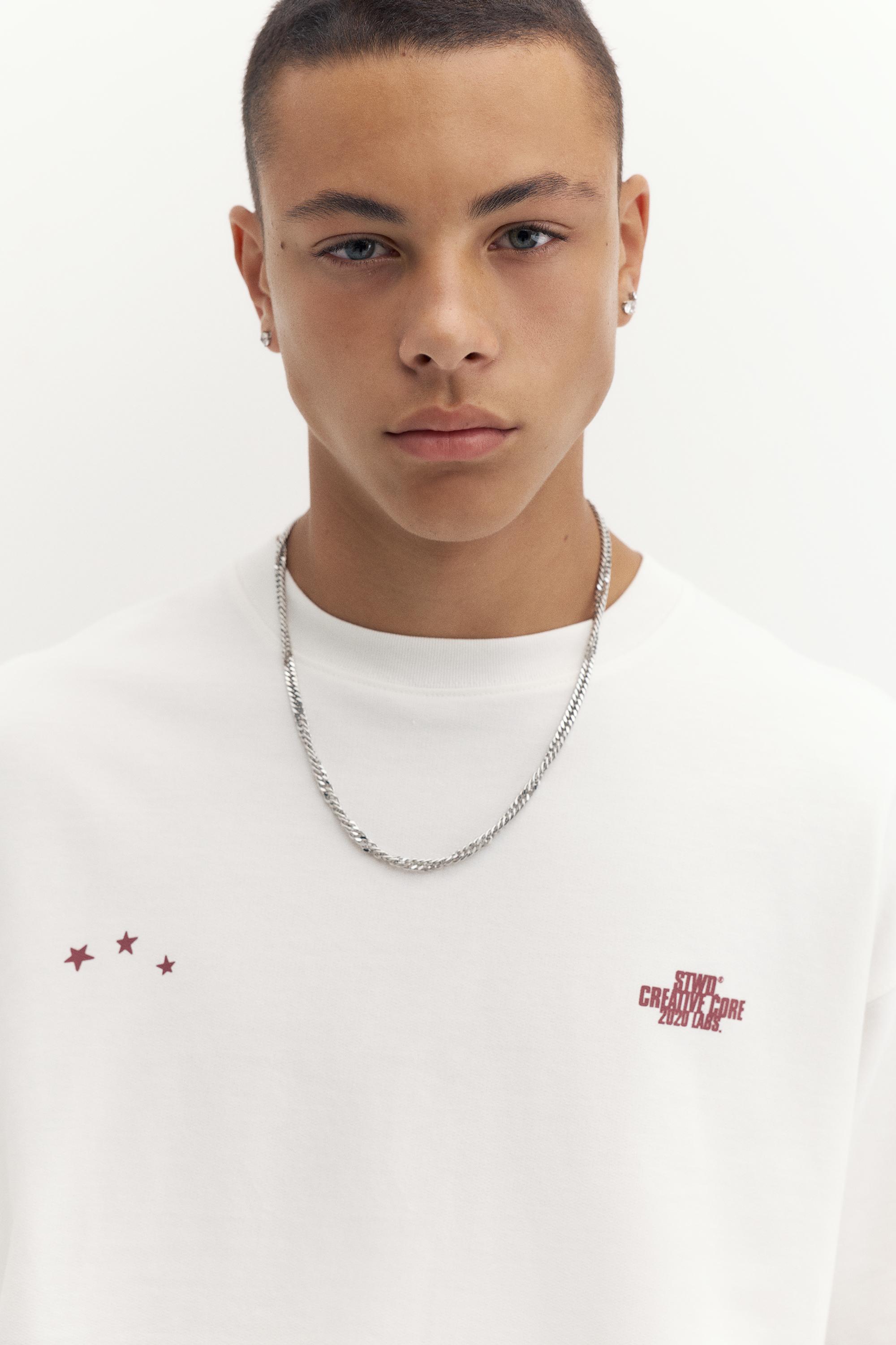 Pull&Bear STWD kısa kollu sweatshirt görsel 8