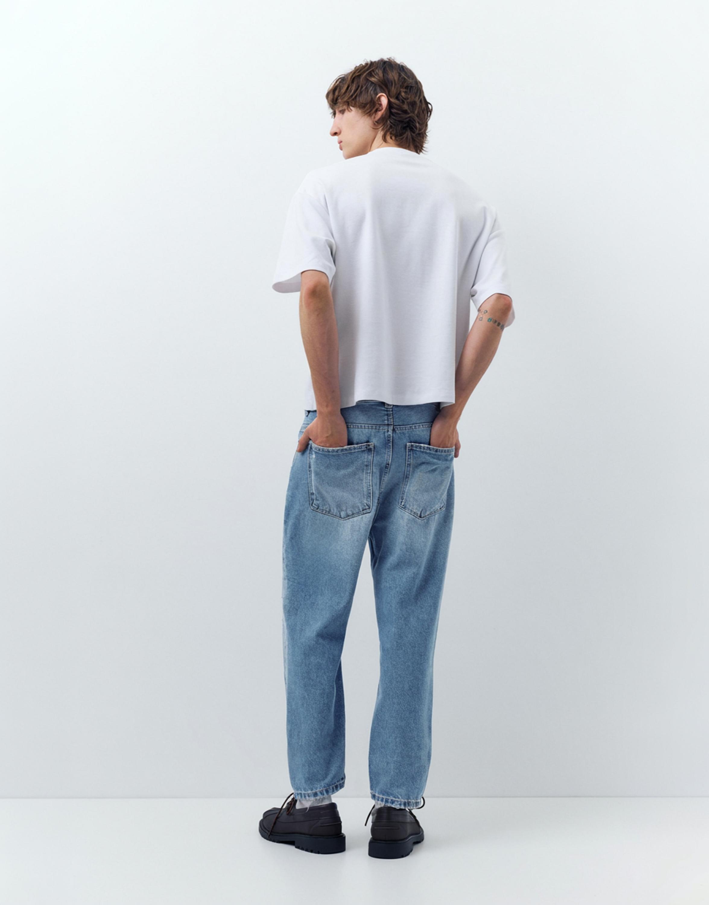 Relaxed fit ripped jeans — Pale indigo