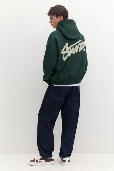 STWD logo boxy hoodie — Green 5