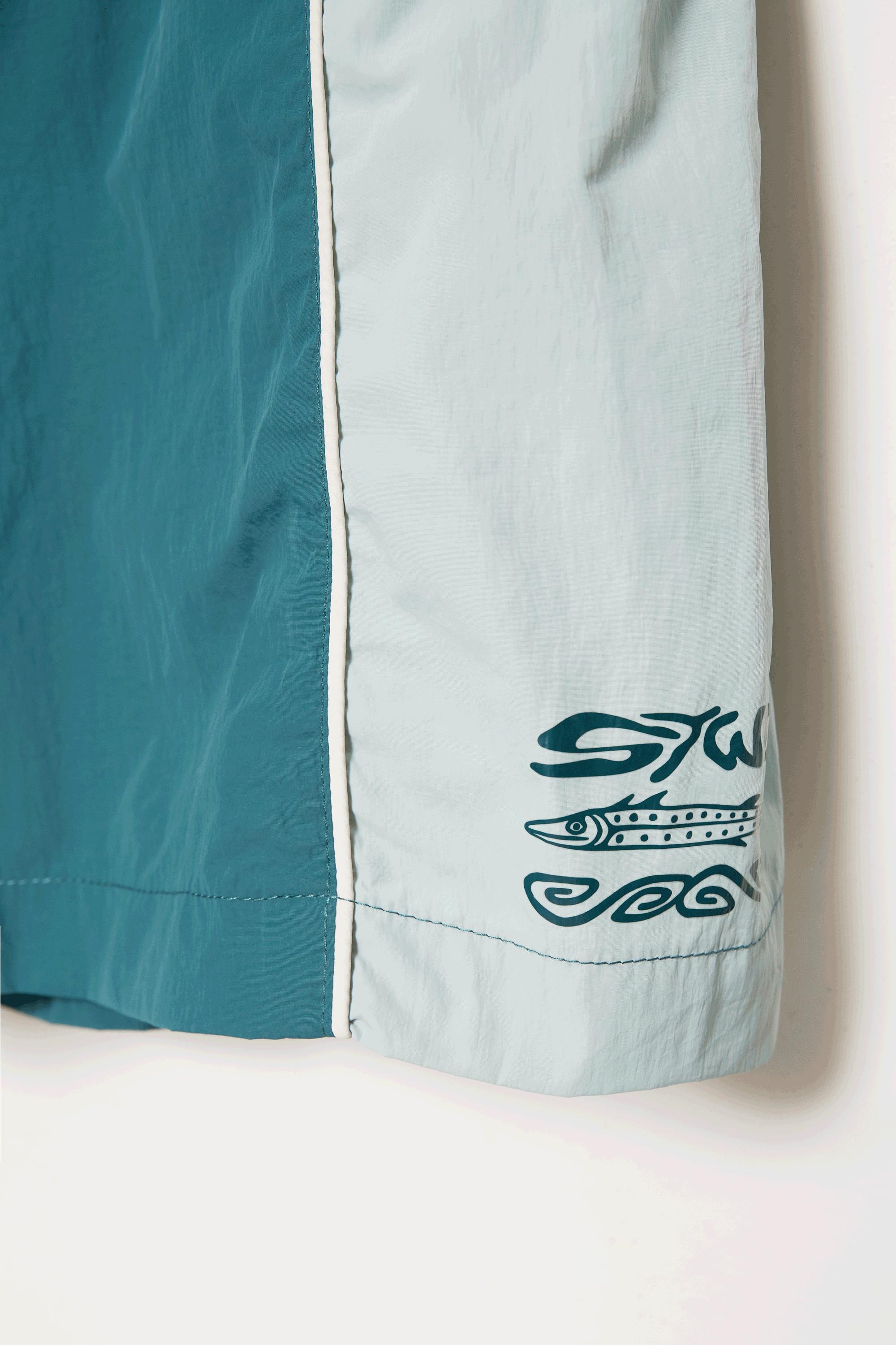 Panelled swimming trunks — Green